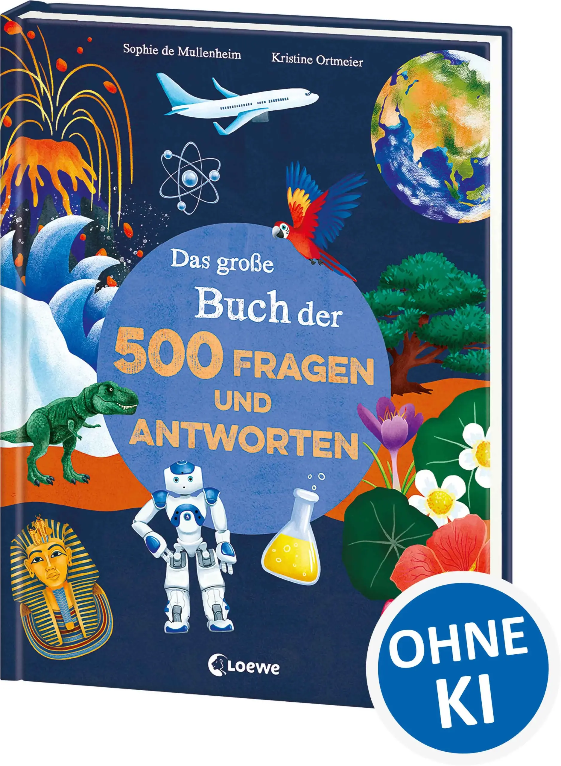 Loewe-Bücher: garantiert ohne KI Wer hat eigentlich den Blitzableiter erfunden? Warum sind Außerirdische grün? Gibt es auch Vögel ohne Federn? Wie groß ist das Weltall? Und wie viele Haare hat ein Mensch auf dem Kopf? Dieses geniale Sachbuch liefert die Antworten auf 500 spannende Fragen in zehn spannenden Wissensgebieten, die neugierigen Kindern im Kopf herumschwirren – und das so knapp und leicht verständlich wie möglich. So wird jeder Wissensdurst gestillt! 500 schlaue Antworten auf wichtige Fragen für Kinder ab 8 Jahren 10 faszinierende Wissensgebiete: Weltall, die Erde, Pflanzen, Tiere, der menschliche Körper, unsere Welt, unser Alltag, Geschichte, Kunst und Wissenschaft Kurze, animierende Texte – ideal auch für Lesemuffel Vielseitiges Wissen spielerisch vermittelt Kindgerechte, fröhliche Optik mit knackigen Textportionen und humorvollen, bunten Illustrationen Randvoll mit beeindruckenden Informationen – hier können auch ältere Kinder und Erwachsene etwas lernen! Clevere, knappe, unkomplizierte Vermittlung von Allgemeinwissen in kleinen Häppchen Das perfekte Geschenk für jedes Kind und zu jeder Gelegenheit Erfüllt die immerwährende Nachfrage nach einem umfassenden Nachschlagewerk