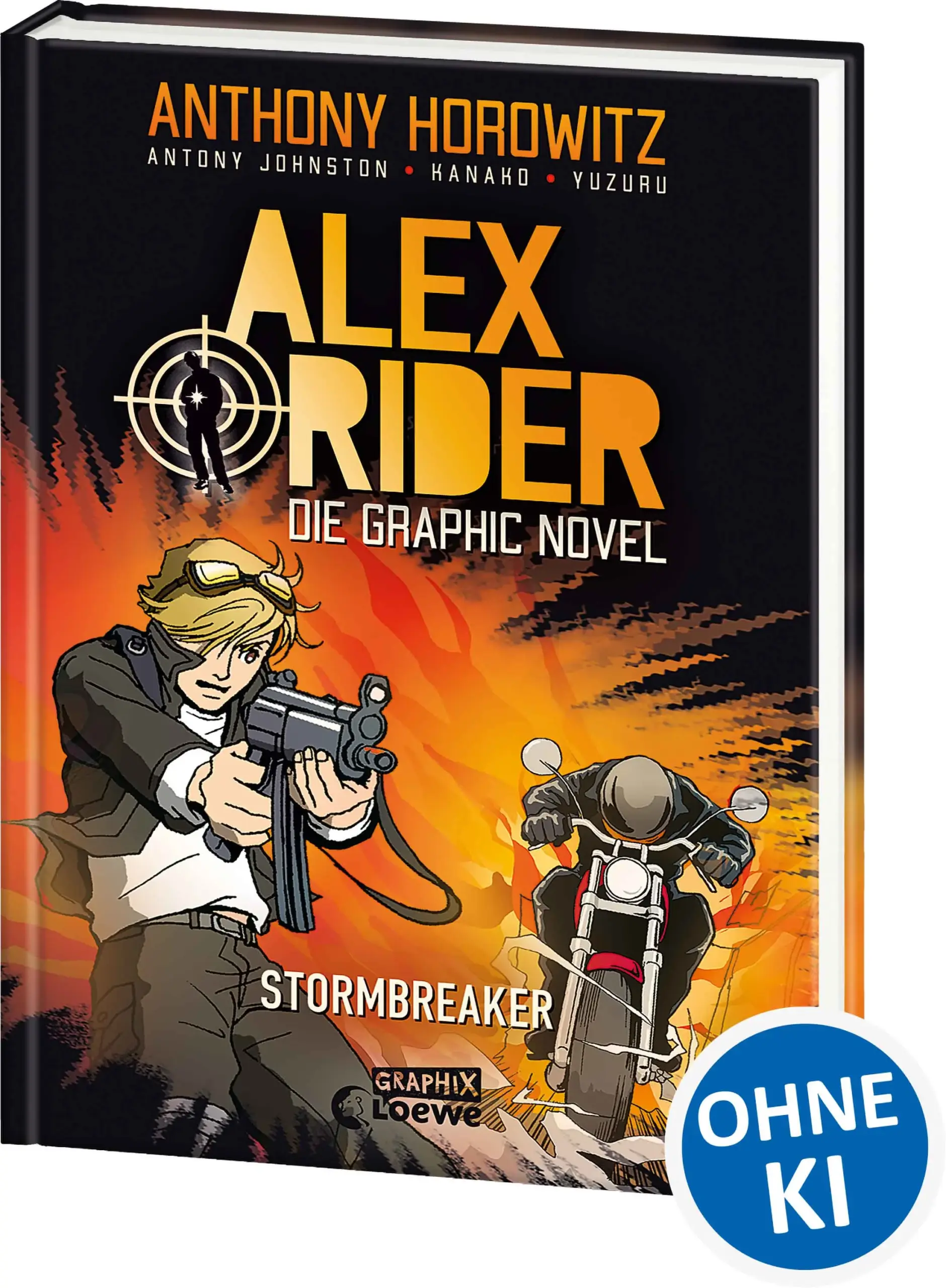 Loewe-Bücher: garantiert ohne KI Action, Adrenalin, Abenteuer Nach dem Tod seines Onkels Ian wird der vierzehnjährige Alex vom MI6 rekrutiert. Innerhalb nur weniger Tage wird so aus einem einfachen Schuljungen der Top-Agent Alex Rider. In einer ersten Mission soll er als „Praktikant“ die Organisation des obskuren Mulitmilliardärs Darrius Sayle infiltrieren. Und es schaut fast so aus, als wäre sein erster Einsatz auch sein letzter. Die unvergesslichen Abenteuer von Alex Rider als Graphic Novel Lies jetzt die rasanten Abenteuer des jüngsten Geheimagenten der Welt als Graphic Novel! Anthony Horowitz’ rasante Reihe um den jungen Geheimagenten Alex Rider, endlich als Graphic Novel spektakulär in Szene gesetzt von Marvel Autor Antony Johnston und im angesagten Mangastil illustriert von den Schwestern Kanaku und Yuzuro.Ausgezeichnet als boys & books Top-Titel 