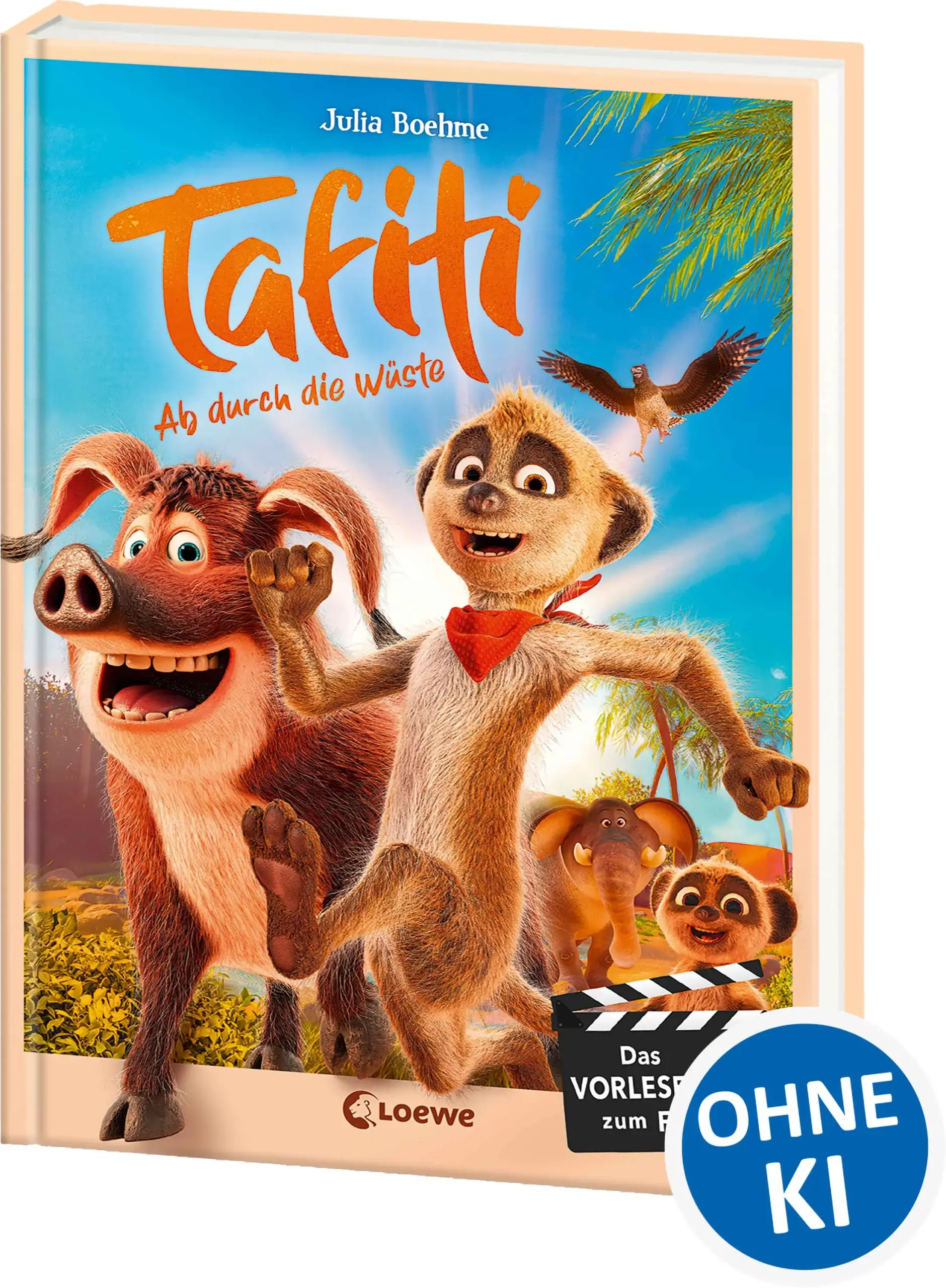 Loewe-Bücher: garantiert ohne KI Das Vorlesebuch zum Kinofilm Das kleine Erdmännchen Tafiti wächst mit der Regel auf, dass Erdmännchen nur unter sich bleiben, denn in der Savanne lauern viele Gefahren. „Langweilig!“, denkt Tafiti und eilt dem Pinselohrschwein Pinsel zu Hilfe. Zu dumm, dass sich auch eine Giftschlange einschleicht und Tafitis Großvater Opapa beißt. Die einzige Hoffnung auf Rettung ist die blaue Blume, die jenseits der Wüste blüht. Tafiti macht sich auf die Suche nach dem Heilmittel – und Pinsel folgt ihm. Gemeinsam durchqueren sie in die weite Wüste, wo sie ums Überleben kämpfen und in ihrem größten Abenteuer zusammenwachsen. Ob sie Opapa das Leben retten können? Das Vorlesebuch zum Film mit zahlreichen exklusiven Filmfotos und stimmungsvollen Illustrationen - besonders geeignet zum gemeinsamen Lesen und Vorlesen. Ein spannendes Abenteuer über wahre Freundschaft für die ganze Familie! Mit zahlreichen exklusiven Filmfotos und liebevollen Zeichnungen von Julia Ginsbach Besonders geeignet zum gemeinsamen Lesen und Vorlesen Spannungsgeladen, actionreich und humorvoll – ein Abenteuer für die ganze Familie! Eine wundervolle Geschichte über wahre Freundschaft, Mitgefühl und Zusammenhalt Eine völlig neue Erzählung, wie Tafiti und Pinsel sich kennenlernen, erwartet die Leser*innen. Ein Muss für neue und alte Tafiti-Fans! Ausgezeichnet mit dem Publikumspreis des Münchner Filmfests CineKindl Audience Award