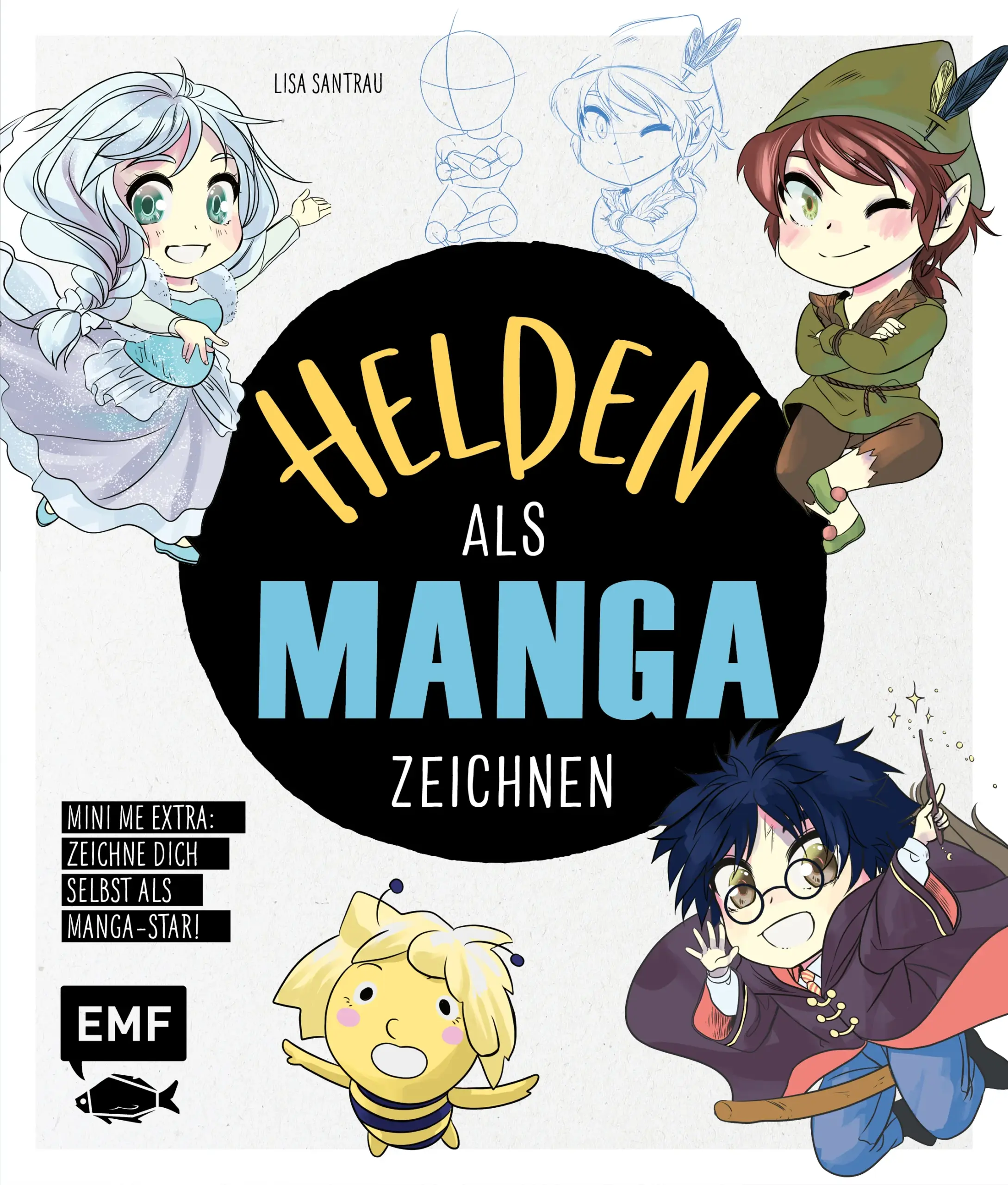Die Helden unserer Kindheit im Manga-Style! So können die beliebtesten Figuren aus für immer geliebten Filmen und legendären Fernsehserien ganz einfach als Manga-Charaktere gezeichnet werden. In nur wenigen Schritten gelingen Kultfiguren aus Büchern, Comics und TV. Dieses Buch beinhaltet alle wichtigen Grundlagen zu Material und Technik und gibt wertvolle Zeichentipps zu Perspektive und mehr. Das besondere Extra zum Thema Mini-me-Chibi rundet dieses heldenhafte Buch zum Manga Zeichnen ab.
