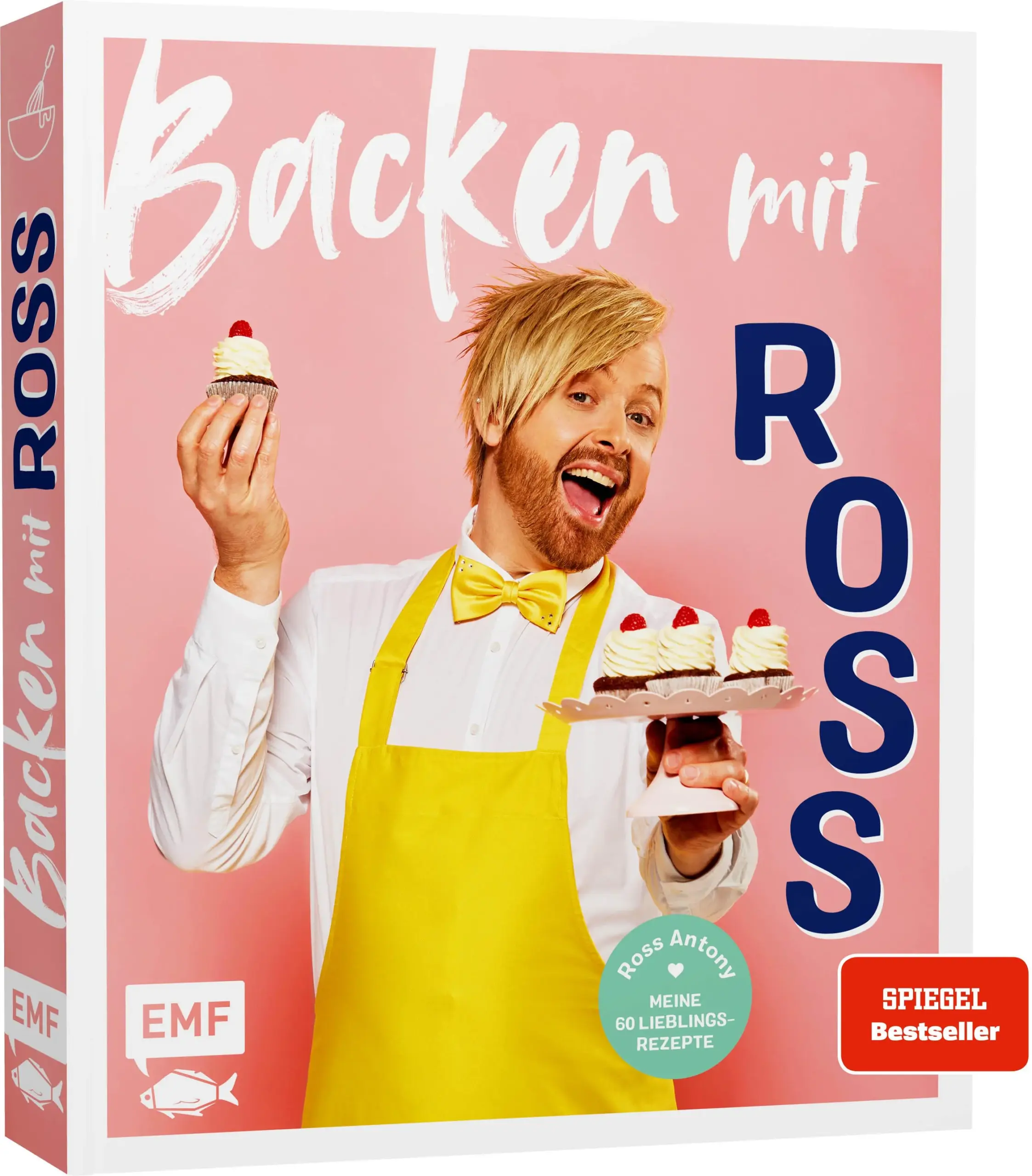 Das erste Backbuch von Ross Antony ist da! Die absoluten Lieblingsrezepte des Schlager- und TV-StarsTV- und Schlager-Sonnenschein Ross Antony wirft den Ofen an! Spätestens seit „Das große Promibacken“ ist jedem klar, dass Ross Antony backen kann. Egal, ob Schlagerfan, Ross-Anhänger oder Hobbybäcker - das Promi Backbuch des Stars ist für jeden geeignet. Vom englischen Teatime-Gebäck über geheime Familienrezepte bis hin zur Weihnachtstorte entführen einen die Rezepte von Ross Antony in die wunderbare Welt des englischen Backens und der deutschen Back-Klassiker. Ob beim Kaffeekränzchen mit Freunden oder bei der Weihnachtstafel mit der Familie - das Promi Backbuch liefert Rezepte zum Backen für jede Jahreszeit und alle Anlässe. Und dass Backen lustig ist, lernt man im Buch des einstigen Dschungelkönigs obendrein. In diesem umfangreichen Backbuch erwartet Leser:Ross Antonys Lieblingsrezepte für alle AnlässeMehr als 60 abwechslungsreiche und einfache Backrezepte zum easy backenFünf spannende Rubriken, darunter „very british“ und „Das geht immer“Ob Torten, Tartes, Puddings, Mousses oder Eclairs: Alles ist vertretenJede Menge gute Laune: Das Motto von Ross Antony lautet „Backen macht Spaß“Wir alle kennen mindestens ein Rezept, das einfach immer geht und uns sofort in den Food-Himmel versetzt. Bei Ross stehen zum Beispiel Biskuit mit Vanillepudding, Erdbeer-Brownie-Torte oder Omas Apfelkuchen auf der Geht-immer-Liste.In seinem Backbuch entführt Ross seine Leser in seine Heimat England. Wer sitzt schließlich nicht gerne in einem Londoner Teehaus und beißt in einen fluffigen, natürlich großzügig mit clotted cream und Marmelade bestrichenen Scone. Mit den englischen Rezepten fällt das Backen plötzlich ganz leicht. Ob Scones, Lemon Curd oder Brandy Butter, die Rezepte von Ross Antony schaffen es mühelos, seine kulinarische Heimat England in deutsche Küchen zu bringen.Neben den Rubriken „very british“ und „Das geht immer“, dreht es sich bei „Backen mit Ross“ auch um sommerliche Rezepte. Ross backt zum Beispiel eine Geeiste Nicecream-Torte oder eine Himbeer-Kokos-Torte, süße Kleinigkeiten, darunter Apfel-Eclairs und Brombeer-Törtchen und last, but not least festliche Torten, wie zum Beispiel eine in den Rumtopf gefallene Weihnachtstorte.„Backen mit Ross Antony“ ist eine wunderbare Kombination aus tollen Rezepten und jeder Menge guter Laune beim Backen. Dieses Promi Backbuch gehört definitiv in jede Küche! 
