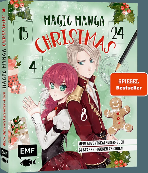 Das Adventskalenderbuch für alle Manga-Fans: Cool, cooler, Weihnachten! Dieses Adventskalenderbuch enthält 24 auftrennbare Seiten mit angesagten, weihnachtlichen Manga-Motiven zum Step-by-step Nachzeichnen und kolorieren. Manga Magic Christmas: mit 24 Überrschungstürchen: jeden Tag zeichnen und die Vorfreude weckenDie schönesten Manga-Charaktere und -Motive für die WeihnachtszeitPerforierte Seiten auftrennen und 24 Überraschungen entdecken, die einfach glücklich machen