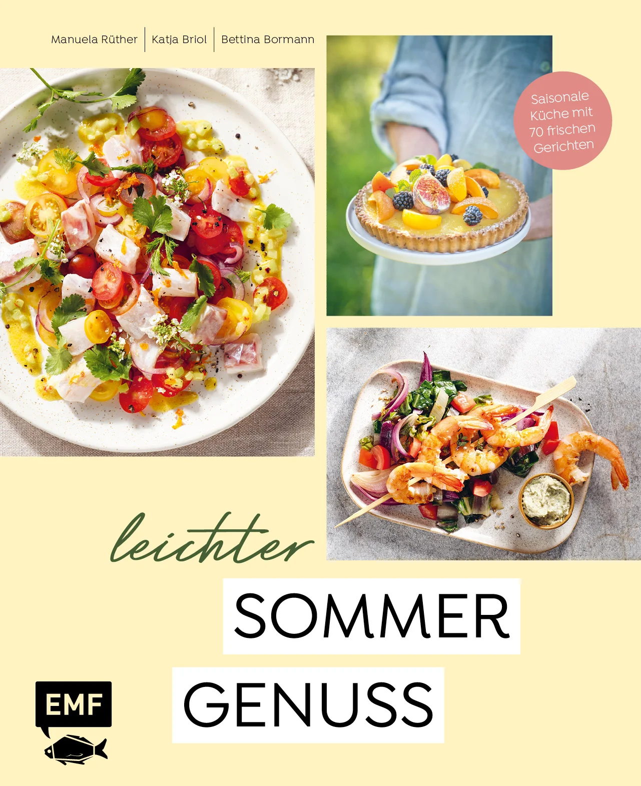 Sommerzeit ist GartenzeitWenn die Tage länger werden und es draußen immer grüner wird, lässt der Sommer nicht länger auf sich warten. Im Garten sprießen die Gemüsepflanzen in den Rabatten und Beeten, Kübeln und und das Obst an den Bäumen und Sträuchern. Bei warmen Temperaturen gibt es nichts schöneres als draußen zu sitzen und den Sommer zu genießen. Doch wenn es zu heiß ist, ist der Gedanke an warme Gerichte und Speisen häufig nicht so verlockend. Etwas Frisches und Leichtes muss her. Knackiges Gemüse und farbenfrohes Obst finden sich zu Hauft in unseren Gärten, Wochenmärkten und Supermärkten wieder und erfreuen unsere Augen. In Leichter Sommergenuss wird der kulinarische Augenschmaus sommer-frisch aufgetischt und begeistert uns mit fantastischen Variationen und Kombinationen. Vom Frühsommer im Mai bis September, dem goldenen Spätsommer, finden sich erfrischende und saisonale Rezepte, die Seele und Körper guttun.
