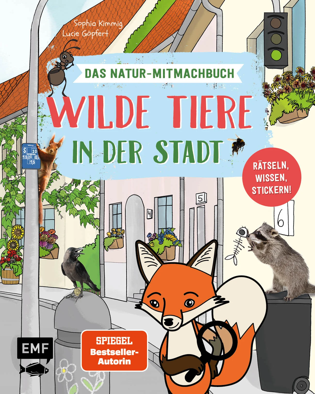 Jetzt wirds wild - mit dem Natur-Mitmachbuch die Stadt entdecken!Dieser interaktive Natur-Sachführer schickt kleine Entdecker ab 7 Jahren auf Stadtsafari, um die Wildnis vor der eigenen Haustür zu erkunden. Dabei dreht sich alles um unsere tierirschen Nachbarn - die wilden Tiere in der Stadt. Mit kindgerechten und spannend aufbereiteten Sachinformationen von Wildbiologin Sophia Kimmig, interaktiven Eintrageseiten, charmanten Illustrationen und ganz viel Rätselspaß.- Ein Interaktives Natur-Mitmachbuch für Kinder ab 7 Jahren - spannende Sachinformationen, Bauanleitungen und Rätselspaß führen in die Welt der wilden Tiere in der Stadt - spielerisch und interessant wird das Naturerleben vor der eigenen Haustür angeregt- Mit Stickerbogen Warum kommt der Fuchs in die Stadt? Was macht der Igel im Winter? Und wie wirkt sich die Lichtverschmutzung der Städte auf die Tierwelt aus? Kinder im Grundschulalter werden mit diesem Mitmachbuch spielerisch angeregt, ihre nahe Umgebung zu erkunden und zu beobachten. Leichte Bauanleitungen und beiliegende Sticker machen dieses Mitmachbuch zum perfekten Begleiter vor der eigenen Haustüre!