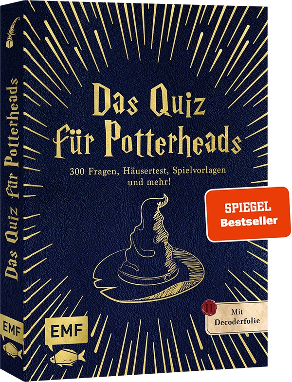 Das ultimative Quiz für alle Potter-Fans!Werde Teil des magischen Universums und fühle dich wie ein echter Zauberlehrling in der wohl berühmtesten Zauberschule der Welt! Teste dein magisches Wissen mit 300 spannenden Fragen und finde heraus, ob du ein wahrer Potter-Fan bist. Rätsle dich alleine oder gemeinsam mit anderen Zauberlehrlingen durch alle sieben Schuljahre. Die praktischen Spielvorlagen für das gemeinsame Quiz stehen ganz einfach per QR-Code zum Download bereit. Mit dem magischen Häusertest findest du zudem heraus, in welches Haus dich der sprechende Hut einteilt. Bist du bereit für deine Prüfung?300 magische Fragen in drei Schwierigkeitsgraden: für junge Zauberlehrlinge, Fortgeschrittene und ProfisInklusive Häusertest, ZAG- und UTZ-PrüfungenAlleine und zusammen spielbarMit Decoderfolie zum Entschlüsseln der LösungenExtra: zauberhafte Vorlagen zum Download über QR-CodeStelle dich dem ultimativen Quiz und rätsle dich durch die verschiedenen Schwierigkeitsstufen. Lege deine ZAG- und UTZ-Prüfungen ab und beweise, dass du ein wahrer Zauberer bist! Alle Lösungen sind verschlüsselt und können nur mit der Decoderfolie zum Vorschein gebracht werden. So ist Schummeln ausgeschlossen! Magischer Rätselspaß für Potter-Fans und alle, die es werden wollen.