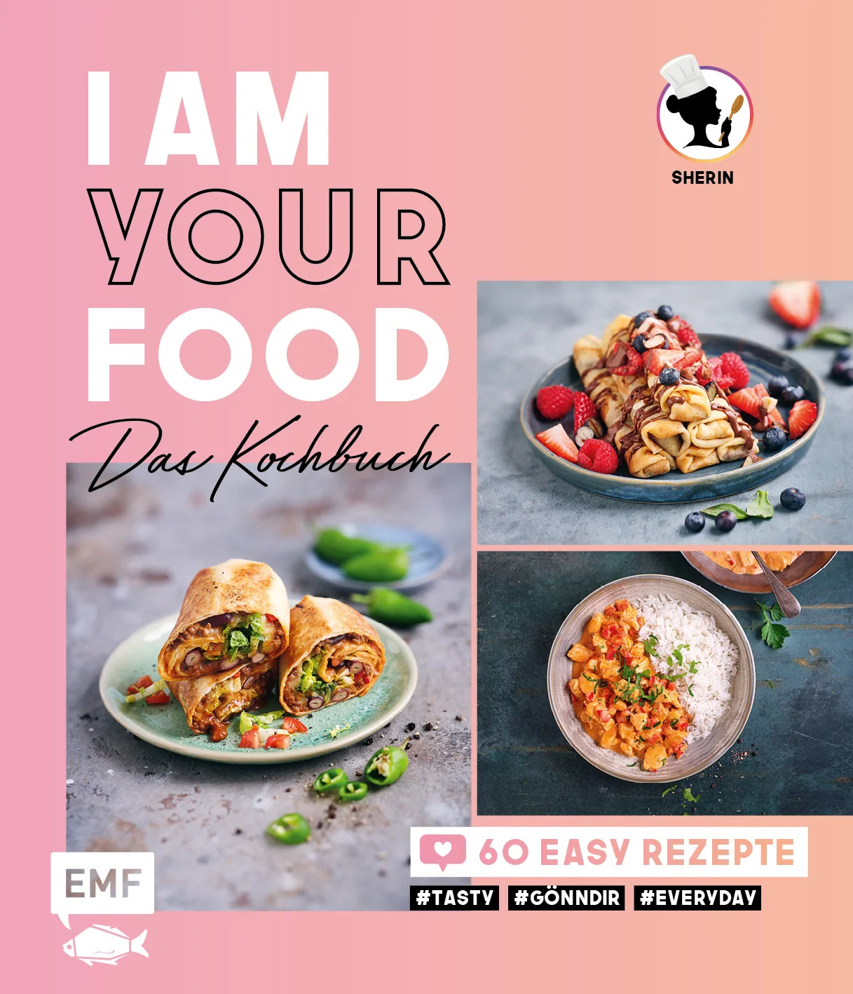 Tasty Comfort Food auf die Schnelle? Easy!Lecker war noch nie so einfach! Tiktokerin Sherin alias @iamyourfood begeistert auf ihren Social Media Kanälen hunderttausende von Fans mit Comfort Food für jeden Tag. Essen, das glücklich macht und für das man trotzdem nicht allzu lange in der Küche stehen muss. Von Pasta, Reis oder Wraps hinzu leckeren Burgern oder süßen Versuchungen - in ihrem ersten Kochbuch lässt Sherin keine Wünsche offen.So viel ist drin:60 easy Rezepte für Anfänger oder alle, die keine Zeit zum Kochen habenVon freshen Wraps bis süßen Snacks, von Me-Time-Recipes bis Food Trends – hier ist für jeden etwas dabeiTipps zum Anrichten und Spar-Tipps für den kleinen GeldbeutelDas einfach nicht gleich langweilig sein muss zeigt Sherin mit ihren super-schnellen Rezepten, die trotz wenig Aufwand immer unfassbar lecker sind: Schnelle Hähnchen-Paprika-Pfanne, juicy Burger, freshe Wraps, sündhaft leckere Kinderschokoladen-Crêpes-Röllchen und viel mehr. Selten war 