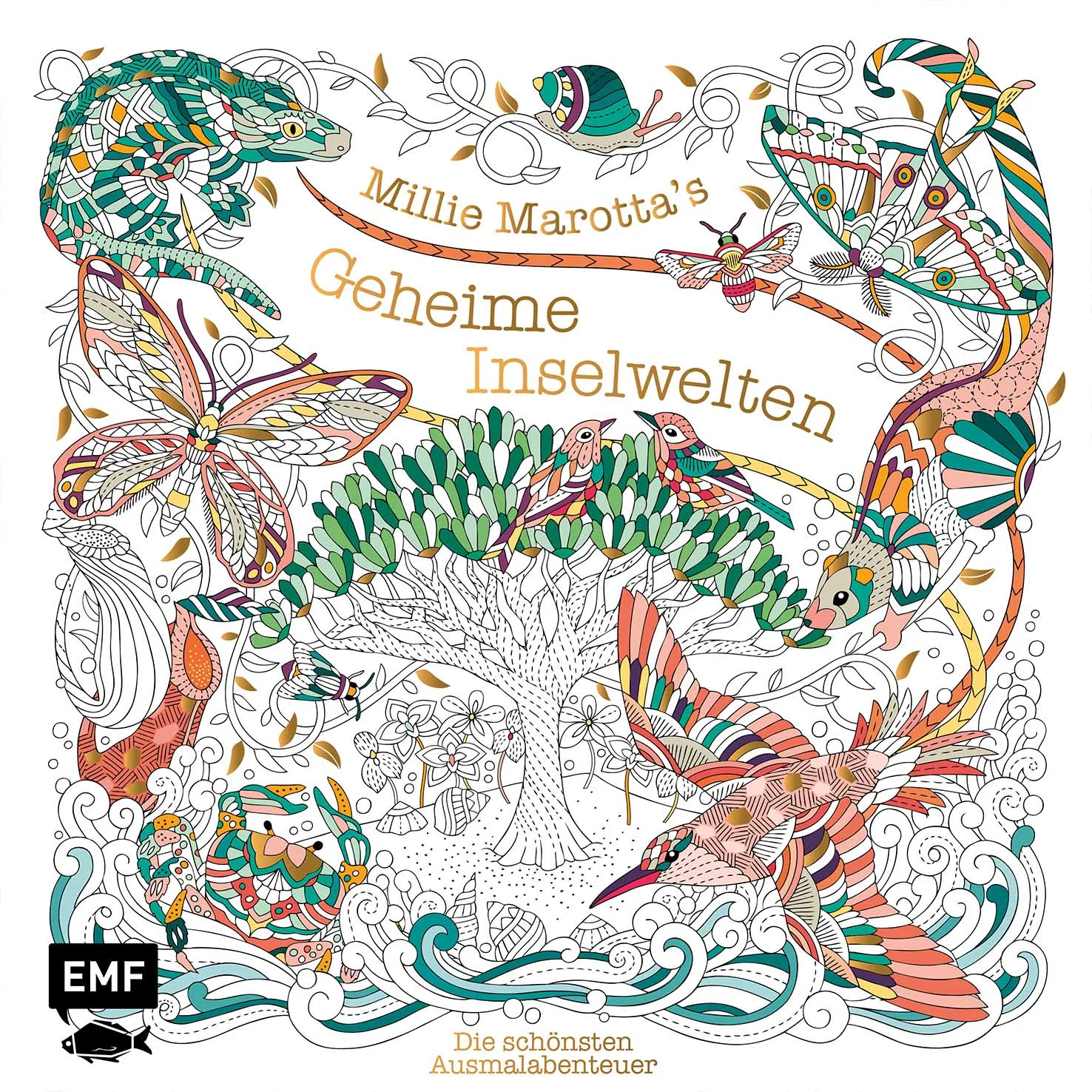Die 90 liebevoll gezeichneten Ausmalmotive der Bestseller-Autorin Millie Marotta spiegeln die Schönheit der Wildnis und der Inselbewohner einzigartig wieder.Millie Marottas Tiere und Pflanzen strahlen eine ganz besondere Stimmung aus. Dieses hochwertig ausgestattete Ausmalbuch versammelt sämtliches Inselleben, von den Bora Boras in Polynesien bis zum abgelegenen Svalbard, von Vancouver bis Sri Lanka, von der Karibik bis zu den Galapagos Inseln. Ob beeindruckende Pflanzen oder niedliche Affen – jedes der wunderbaren Motive beschert ein einzigartiges Ausmalabenteuer! Für alle Ausmalfans gilt nun: Ran an die Farbstifte und los geht's!90 wunderschöne Ausmalmotive von der bekannten Illustratorin Millie MarottaInselbewohner im Mittelpunkt: Languste, Komodowaran, Formoso Makake, Java Nashorn und viele mehrAusmalen und entspannen: Abtauchen in Inselwelten und alles drum herum vergessen