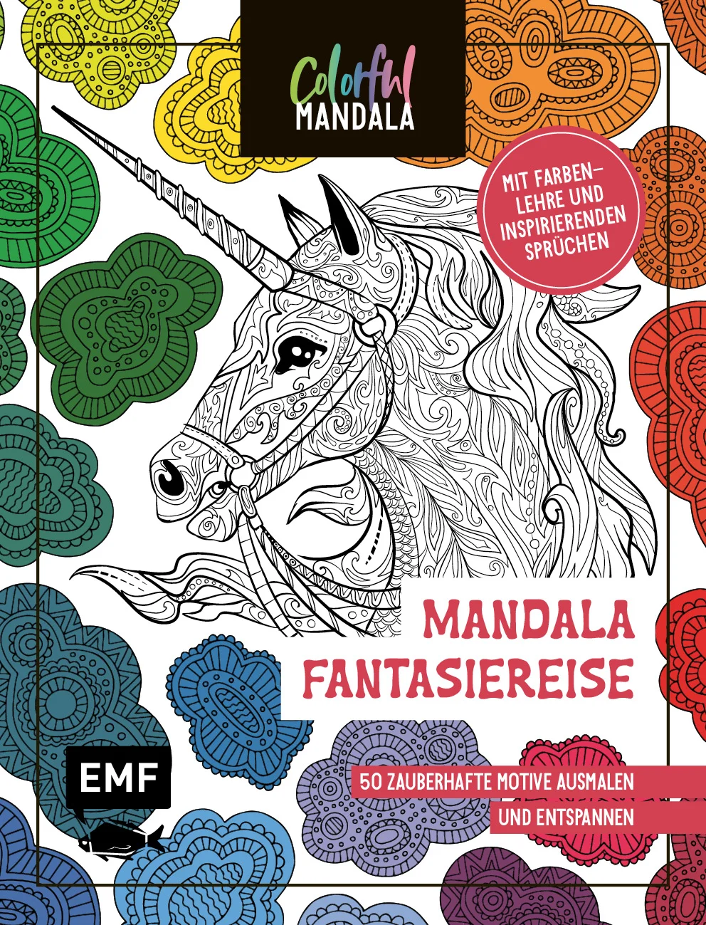 Kommen Sie mit auf eine entspannende Ausmalreise durch die bunte Welt der Mandalas! In der beliebten Ausmalbuch-Reihe für Erwachsene „Colorful Mandala