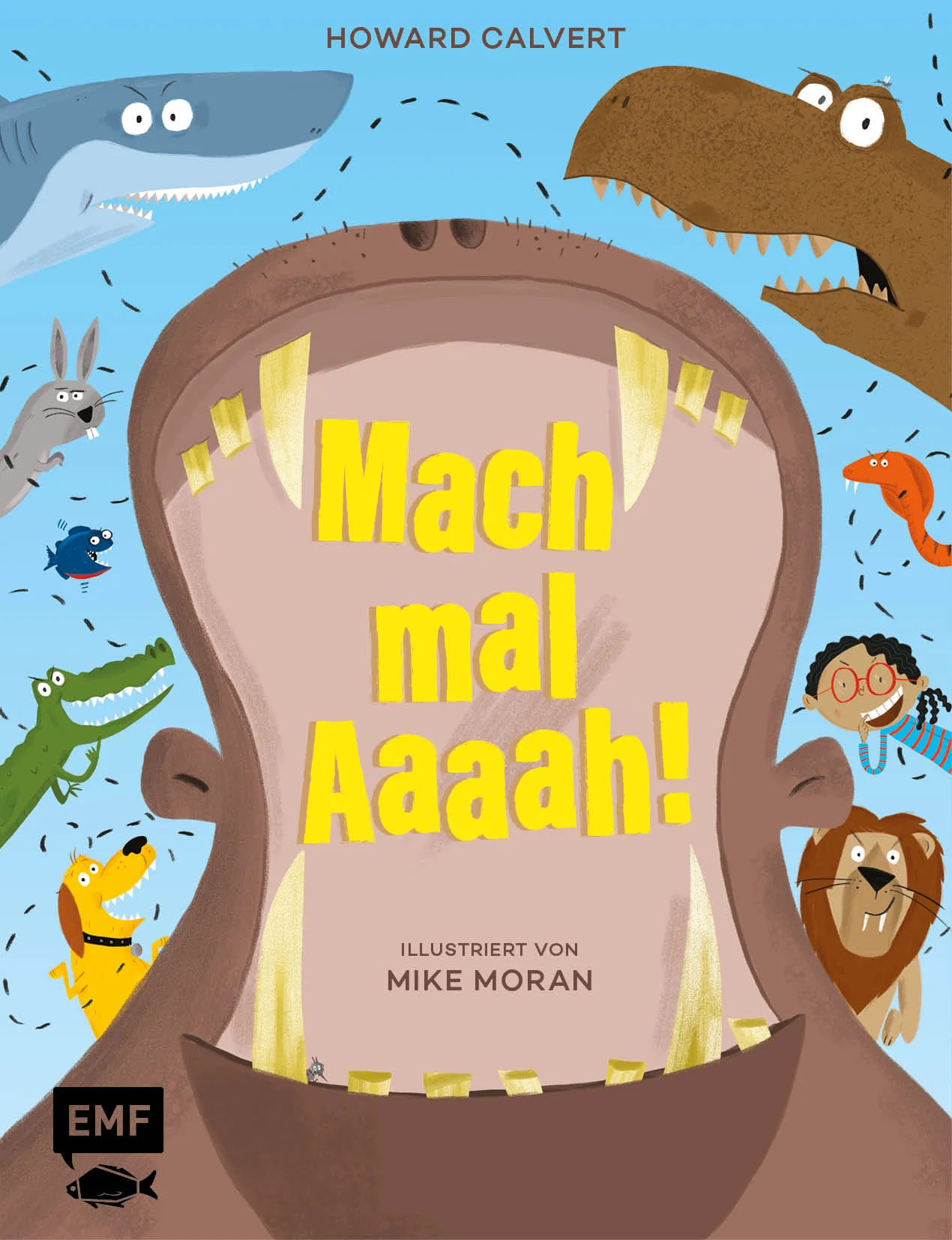 Wenn ich mein Maul aufmache, wirst du staunen!Denn ich habe die meisten, größten, schärfsten und kräftigsten Zähne!Da staunt Selina nicht schlecht, als jedes Tier seine Beißer präsentiert. Denn das kann auch ganz schön Angst einflößend sein, wenn so ein T-Rex plötzlich sein Maul aufsperrt – da waren ihr Hase und Hund doch lieber.Ein lustiger „Wettkampf der Zähne“ beginnt und endet sehr überraschend, als sich ein kleiner flinker Gast, die Mücke, dazugesellt, die jeden beißen kann und fast nicht zu schnappen ist!Nur Selina ist schlau genug, um sich eine Lösung einfallen zu lassen …Urkomisch illustriert und in leichter Sprache vermittelt dieses Bilderbuch den jungen Leser*innen, was es bedeutet, wenn man sich im Wettkampf misst und am Ende doch den Kürzeren zieht. Ein Buch für kleine Zahnputzer*innen, ihre Eltern und alle, die keine Zähne mehr haben.