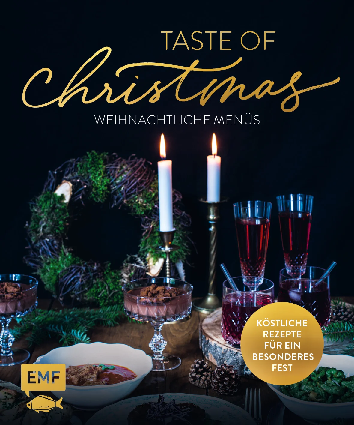 Leckere weihnachtliche Menüs. Ein Fest für die Sinne. Über 50 kreative, raffinierte und überraschende Rezepte für Advent, Weihnachten und Neujahr. Mit abgestimmten Menüvorschlägen, perfekter Getränkebegleitung, Tipps zur cleveren Vorbereitung sowie zum Austauschen und kombinieren einzelner Gänge. Für jeden ist etwas dabei, Weihnachtsgans im Asia-Style, Gefüllter Kürbis mit Quinoa, Nüssen und Mandelcreme, Grüner Salat mit Walnüssen, Beeren, Feta und Cranberry-Dressing, Pfirsich-Parfait mit Chrunchy Granola, Popcorn und Beeren.