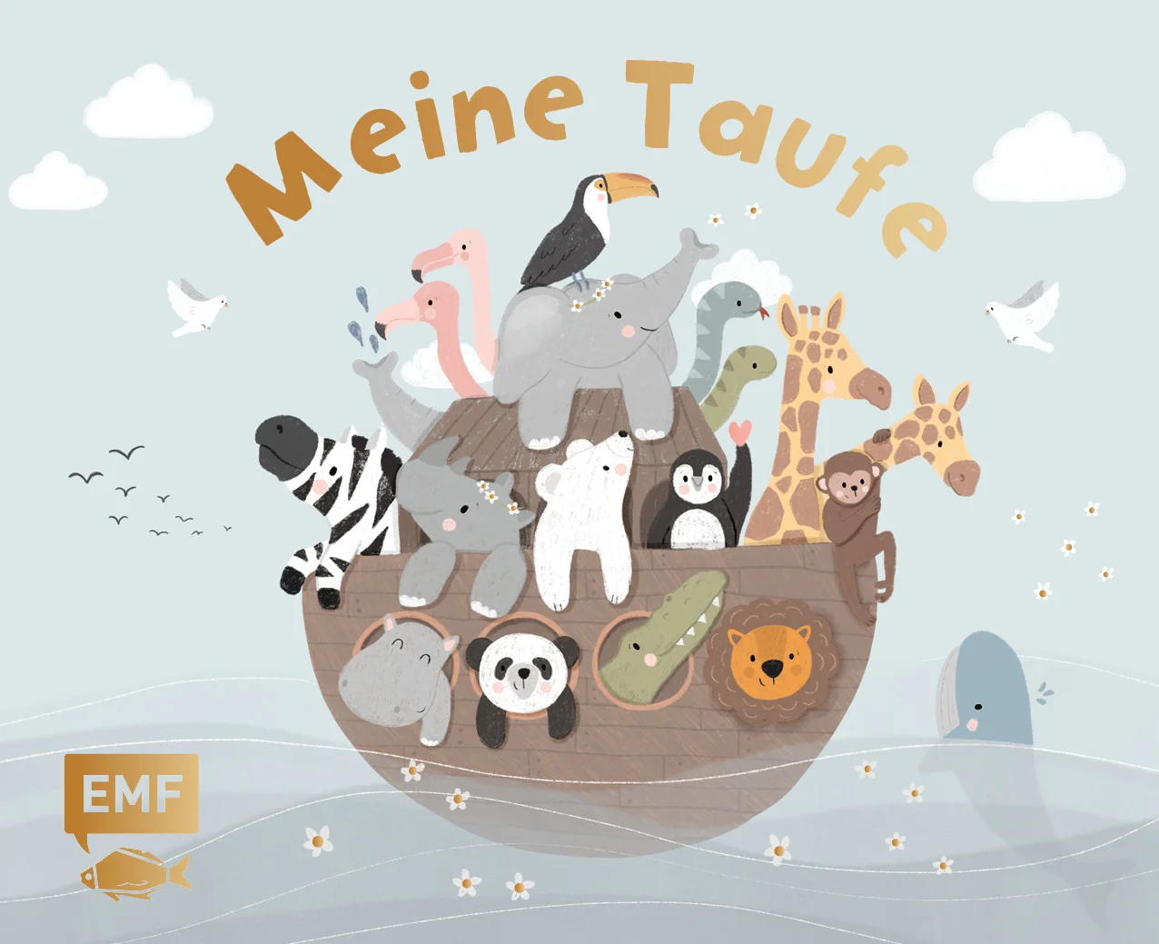 Dieses liebevoll illustrierte Taufalbum ist das perfekte Geschenk für kleine Täuflinge zum Festhalten der Erinnerungen an einen ganz besonderen Tag.Hier finden die schönsten Fotos der Feier, gute Wünsche der Gäste und alle Erinnerungen an den Gottesdienst Platz. Die süßen Illustrationen von Kathrin Jöck (@buntfleck) zaubern garantiert ein Lächeln in jedes Kindergesicht. Ausgesuchte Bibelstellen zur Taufe untermalen die Bedeutung der Feier und runden die Gestaltung thematisch ab.Persönliches Geschenk für den TäuflingFein illustrierte Seiten zum AusfüllenMit Platz für die schönsten Erinnerungsfotos, Wünsche der Gäste und vieles mehrHochwertig ausgestattet: wattiertes Cover mit glänzender GoldfolieSo wurde der Gottesdienst gestaltet, diese Lieder wurden gesungen, das ist mein Taufspruch – in diesem Album kann man alles festhalten, was nicht in Vergessenheit geraten soll. Je nach Alter können die Seiten gemeinsam mit dem Kind oder für das Kind ausgefüllt werden. Aufgrund der kindgerechten Gestaltung bringt es auf jeden Fall Freude, es nach der Feierlichkeit immer wieder in die Hand zu nehmen und sich gemeinsam an den Tag zu erinnern. So bleibt die Taufe und ihre besondere Bedeutung garantiert in Erinnerung.  