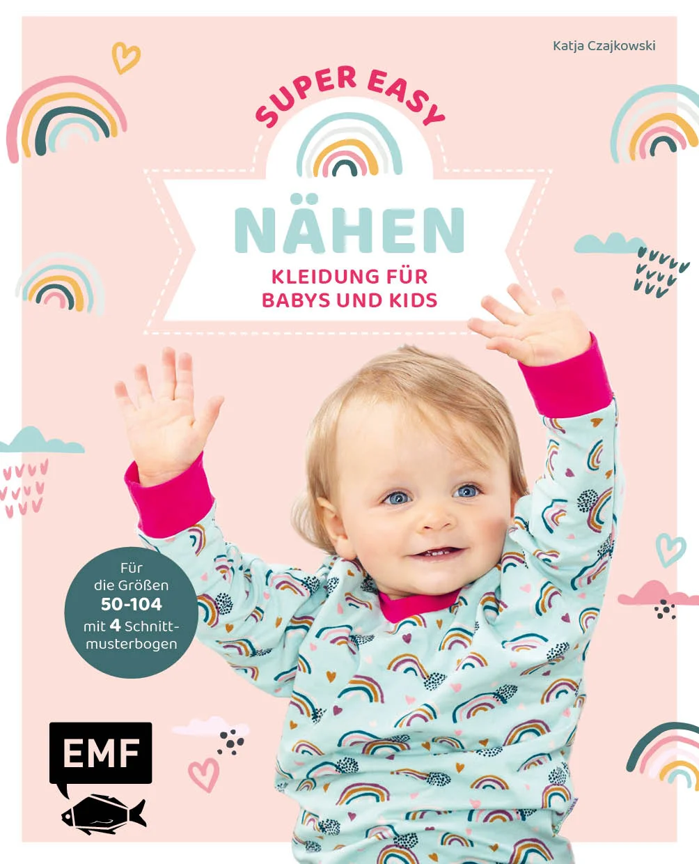 Nähen kann jede*r? Mit diesen einfachen Schnitten bleibt das keine Frage mehr. Nähe ganz einfach und effektiv Kleiderschrank-Basics für Baby und Kind. Mit den Nähprojekten in diesem Buch sparst du Zeit. Die Basic-Schnitte sind schnell genäht und auch für Anfänger*innen geeignet.  Du findest beispielsweise ein tolles Shirt, einen Pullover, ein süßes Kleid, praktische Hosen und einen schicken Cardigan für Babys und Kids in den Größen 50 bis 104. Die Schritt-für-Schritt-Anleitungen sind supereinfach nachzuvollziehen. Easypeasy also! Das klappt auch für Neueinsteiger an der Nähmaschine.Nur wenig Zeit? Die einfach gehaltenen Schnitte sind schnell nachgearbeitetMach dein Ding: Kreiere eigene Lieblingsteile für leuchtende KinderaugenBebilderte Anleitungen und detaillierte Beschreibungen führen dich sicher zum Näherfolg15 Schnitte – große Auswahl in einem BuchDas Tüpfelchen auf dem i: Für die Projekte können ganz easy kleinere Stoffreste verarbeitet werden. Das schafft wieder Platz im Nähzimmer. Ob nun Jersey, Sweatstoffe oder Webware, je nach Schnitt können ganz unterschiedliche Stoffe zum Einsatz kommen. Und diese Basics braucht wirklich jedes Kind: eine Hose mit Gummibund, ein Kurzarmshirt, einen Rock oder einen Schal. Mithilfe dieses Buches ist dies ganz fix selbst genäht. Und Nähbasics wie Bündchen annähen, Druckknöpfe anbringen und Schrägband einarbeiten werden Bild für Bild ganz easy gezeigt und können so für jede*n nachvollziehbar nachgearbeitet werden.