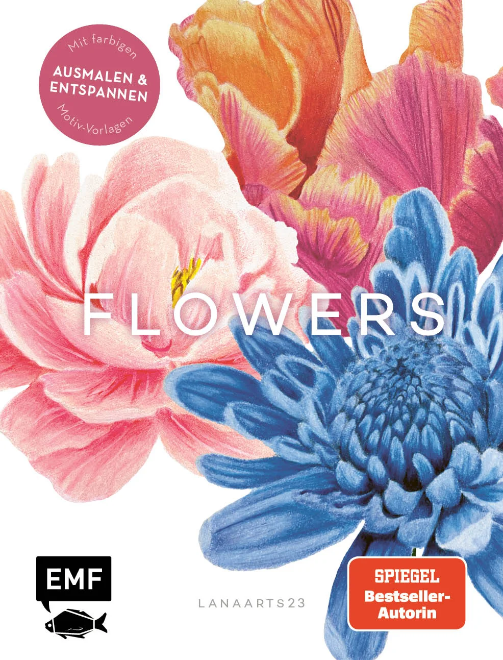 Endlich da! Nach ihrem erfolgreichen Zeichenbuch legt die Bloggerin und Bestsellerautorin Lanaarts23 in ihrem neuen Buch zum Ausmalen nach: Ihre wundervollen Blütenmotive laden zum Abtauchen und Entspannen ein und bringen jede Menge Ausmal- und Kreativspaß. Kurze Tutorials mit Tipps zur Koloration sowie vorkolorierte Motive und bunte Outlines machen dieses Ausmlabuch einmalig.40 florale MotiveBunte Outlines für individuelle BilderBeispiele und zahlreiche Tipps zur KolorationKompakte Grundlagen erleichtern das GelingenAlso nichts wie los – Ausmalen und genießen! Zaubert die schönsten Blüten-Bilder zum Verschenken, Liebhaben, Dekorieren und mehr! 