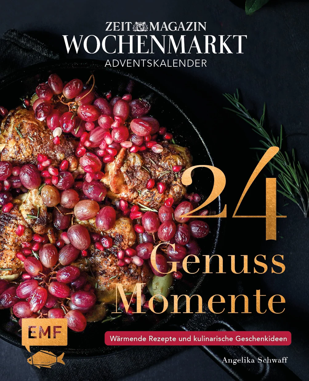 Lassen Sie sich von diesem Adventskalender kulinarisch durch den Advent begleiten. Schlemmen Sie sich durch die verschiedenen weihnachtlichen Comfort-Food-Gerichten und erleben Sie die Freude, die das Verschenken von kleinen selbstgemachten Küchengeschenken mit sich bringen kann.Das erwartet Sie hinter den Türchen:Weihnachtsgenuss für Neugierige: Erleben Sie 24 winterliche Wohlfühl-Rezepte – eins hinter jeder SeiteAdventsliche Entschleunigung: Mit inspirierenden Storys für einen traumhaften AdventAlles bleibt geheim: Jede Seite ist mit perforierten Rändern ausgestattetLassen Sie sich mit der ZEIT Magazin Wochenmarkt-Kolumnistin Angelika Schwaff auf eine entspannte Adventszeit ein. Genießen Sie die kurze Auszeit, die der Adventskalender in der stressigsten Zeit des Jahres bringen kann. Setzen Sie sich mit einer Tasse Tee an Ihren Lieblingsplatz und öffnen ein Türchen zu einer genussvollen Überraschung. Jedes der Rezepte verwöhnt Sie kulinarisch durch würzige Aromen, saisonales Gemüse und eine Portion innerer Wärme.   In Ihrer ZEIT-Wochenmarkt-Kolumne 
