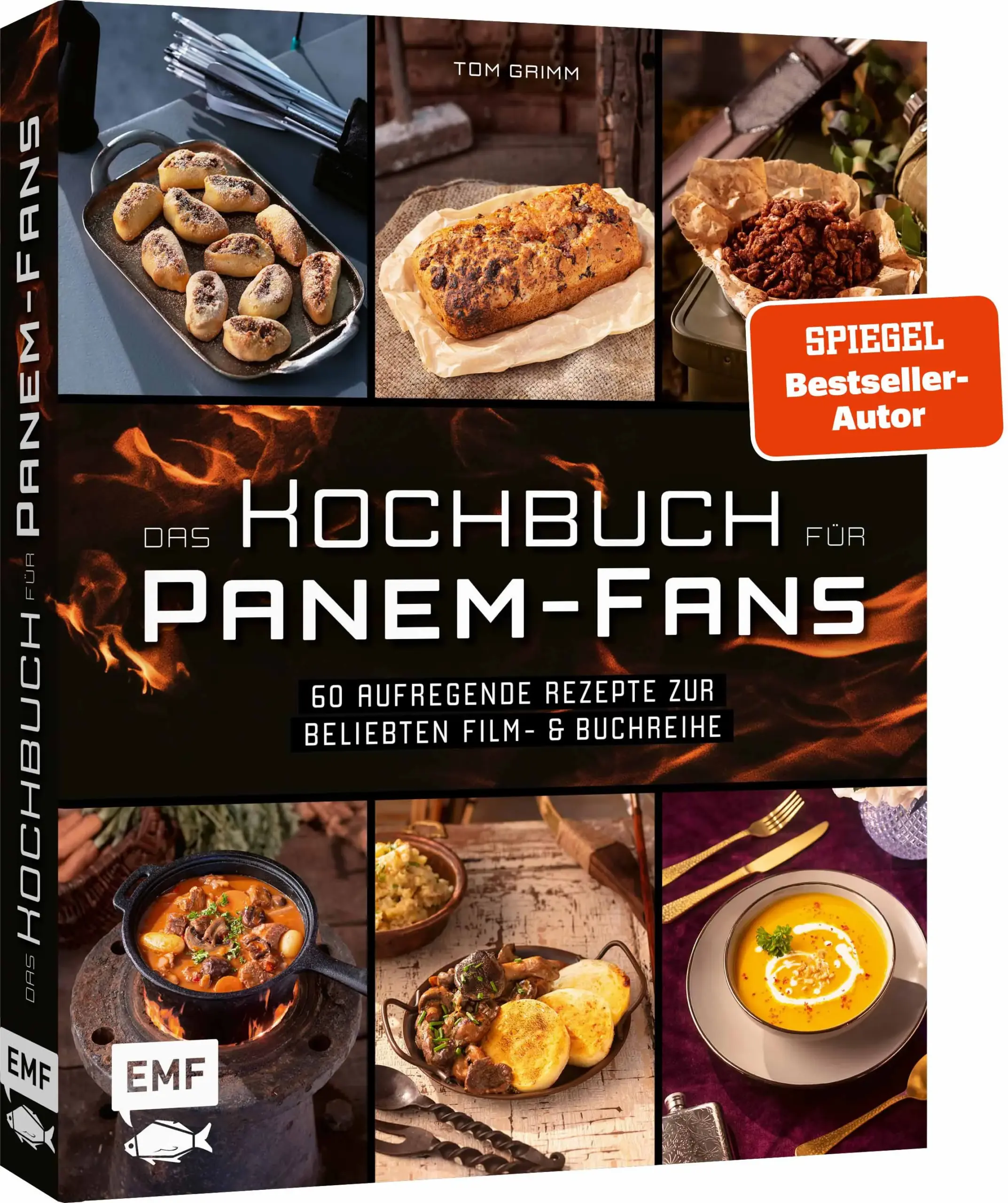 Das Kochbuch für Panem-Fans – entdecke die kulinarische Welt der 13 DistrikteHunger-Games-Fans aufgepasst: Mit diesem Kochbuch ist alles möglich - außer hungern! Seien es die opulenten Festmahle des Kapitols, Gerichte mit den selbstgejagten Zutaten von Katniss oder das Brot aus der Bäckerei von Peetas Eltern – tauche ein in das Leben und die Küche der berühmten Buch- und Filmreihe.Dieses Kochbuch bietet dir:60 kreative Rezepte für den nächsten FilmabendLieblingsgerichte und -drinks von Katniss, Peeta, Rue, Präsident Snow und vielen anderen Das ultimative Geschenk für alle Panem-FansDamit lernst du die Welt von Katniss und Co. ganz neu kennen. Und wer weiß, vielleicht meldest du dich ja freiwillig als Tribut – oder zumindest als Gastgeber*in für den nächsten Filmmarathon. Na dann – guten Appetit und möge das Glück stets mit euch sein!