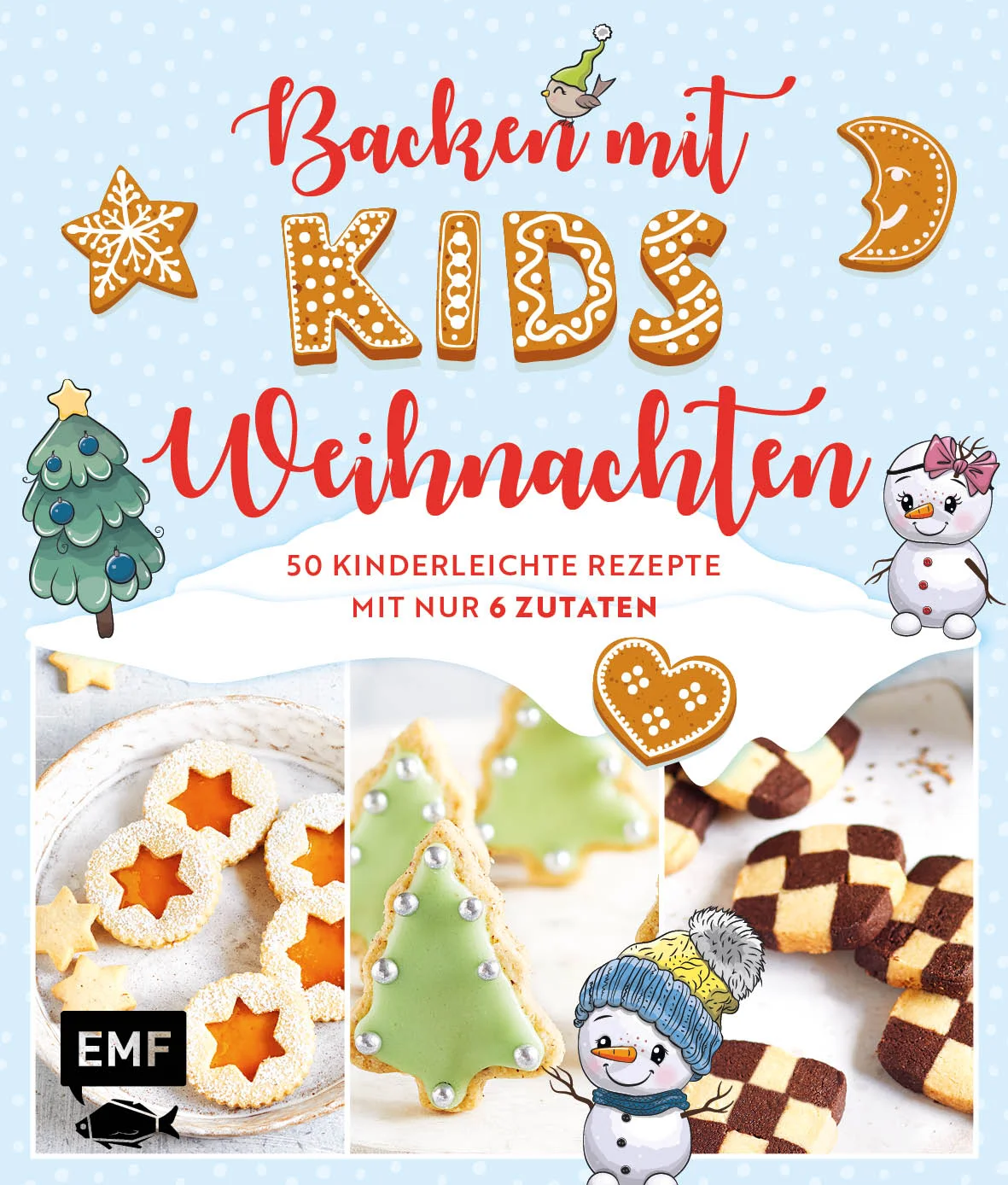 So knusperfein – Willkommen in der Weihnachtsbäckerei!Egal ob Groß oder Klein, hier kann die ganze Familie mit anpacken. Es wird gemeinsam gebacken und genascht. Die 50 kinderleichten Rezepte für Plätzchen, Baumkuchen und Co., machen jeden Gaumen glücklich und bringen der ganzen Familie weihnachtlichen Backspaß.Kinderleichte Rezepte, die mit nur 6 Grundrezepten und jeweils 6 Zutaten auskommenMit Tipps und Aufgaben, die von kleinen Händen übernommen werden könnenSchlichte Rezeptbilder machen das Buch leicht verständlichMit nur wenigen Zutaten und praktischen Mitmach-Tipps für die kleinen Bäcker*innen, kommt man schnell zum Erfolg. Die Wartezeit auf die duftenden Leckereien können wunderbar mit den Weihnachtsgeschichten zum gemeinsamen Lesen überbrückt werden und die zuckersüßen Illustrationen mit Familie Schneemann machen das Buch zu etwas ganz Besonderem.