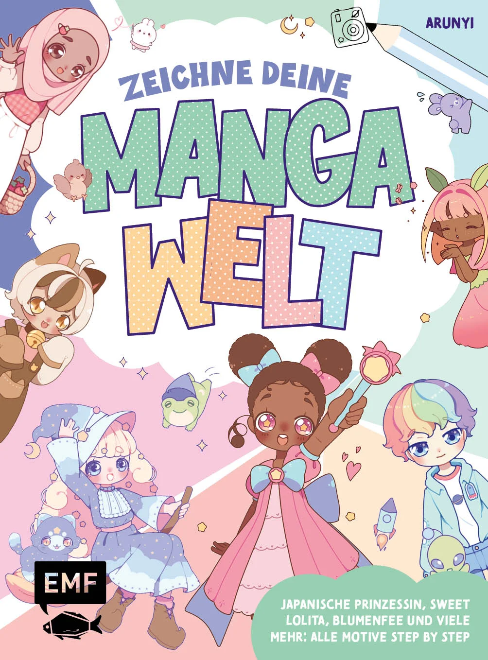 Ein ganzes Manga-Universum wartet darauf, von Dir gezeichnet zu werden! Mit diesem Buch lernst du, tolle Charaktere und ihre eigene Manga-Welt zu zeichnen. Lass dich von der Vielfalt begeistern: Kleidung und Accessoires, verschiedene Frisuren (lockig oder glatt, Hochsteckfrisuren, Zöpfe oder Dutts), niedliche Haustiere, Chibi-Maskottchen, Wohnräume und süße Leckereien.Über 100 Manga-Motive ganz einfach zeichnen lernenMit 20 tollen Manga-Charakteren und vielen, vielen niedlichen AccessoiresAlle Motive Step-by-Step zeichnen und kolorierenMit vielen Profi-Tipps zu Material und Technik sowie Inspirationen zu eigenen Manga-Kreationen Das perfekte Buch für den Einstieg in die Manga-KunstDie Möglichkeiten sind grenzenlos! Ran an Marker und Stift und erschaffe dir eine eigene Manga-Welt. Die Accessoires lassen sich beliebig vielen Charakteren zuordnen. Und wer sich langsam herantasten möchte, nutzt das Buch als Vorlage und zeichnet die Charaktere mit ihren Accessoires einfach nach.