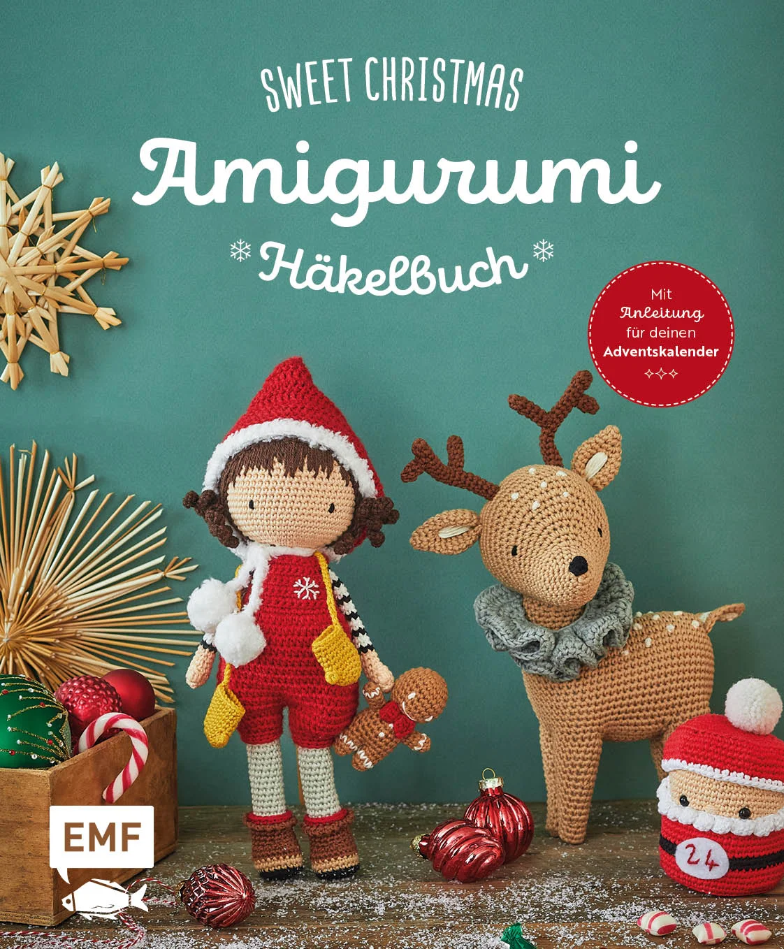 All I Want for Christmas is ... süße Häkelfiguren! Lass dich verzaubern von niedlichen Weihnachts-Amigurumis und ihren treuen Begleitern: Vom kleinen Mädchen Alix mit Lebkuchenmann-Teddy und Rentier-Steckenpferd, über Rudolf oder Elf, bis hin zu Weihnachtsmann und Weihnachtsfrau, umgeben von kleinen Geschenken und Weihnachtsbäumchen. 30 Anleitungen für Figuren und Accessoires – ideal zum Dekorieren oder Verschenkeninklusive Anleitung für einen gehäkelten Adventskalender – darüber freuen sich kleine und große Kindermit ausführlichen Schritt-für-Schritt-Anleitungen – auch für Anfänger*innen geeignetNach einer Einführung in verschiedene Häkeltechniken inklusive Illustrationen kannst du direkt loslegen: Entdecke alle Weihnachts-Amigurumis in zehn stimmungsvollen Weihnachtsszenerien. Die Anleitungen sind komplett durchfotografiert, so kann nichts schiefgehen. Wen möchtest du zuerst zum Leben erwecken? Los geht's!