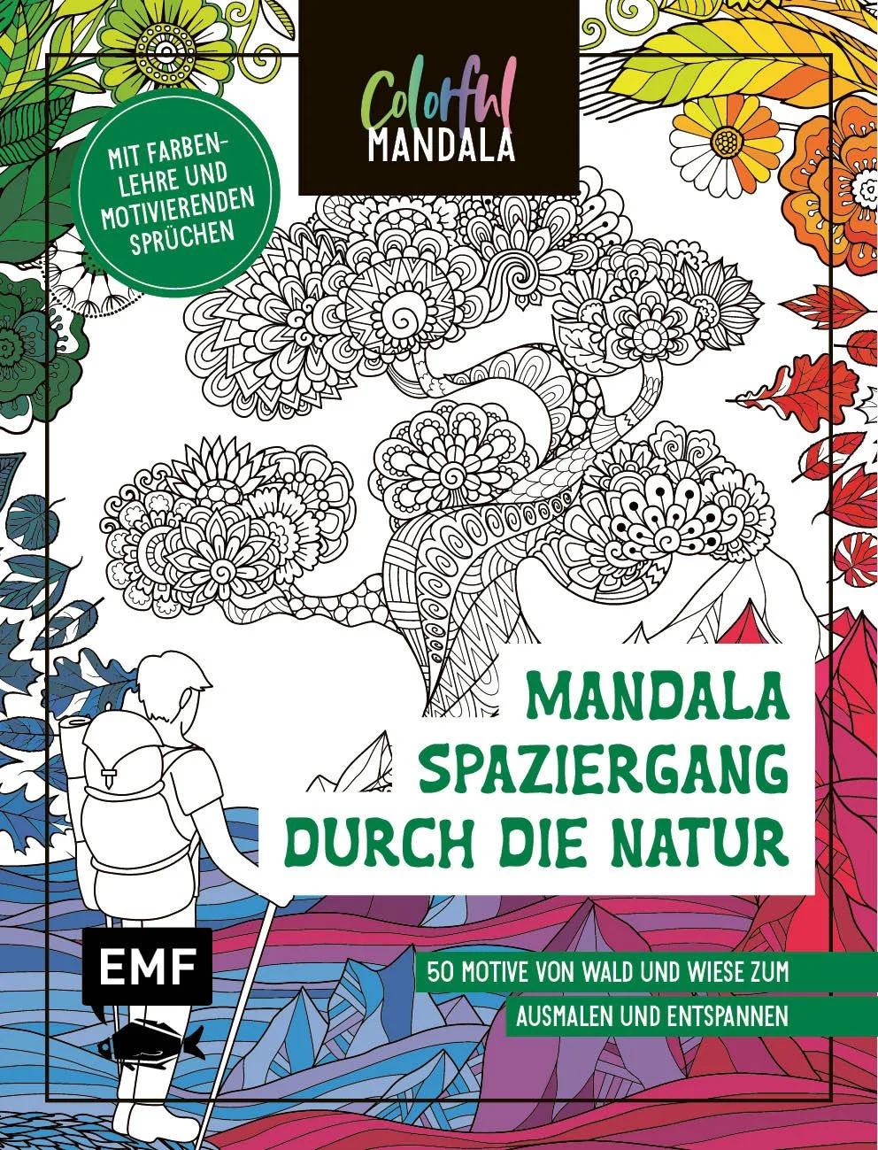 Kommen Sie mit auf eine entspannende Ausmalreise durch die bunte Welt der Mandalas! In der beliebten Ausmalbuch-Reihe für Erwachsene „Colorful Mandala