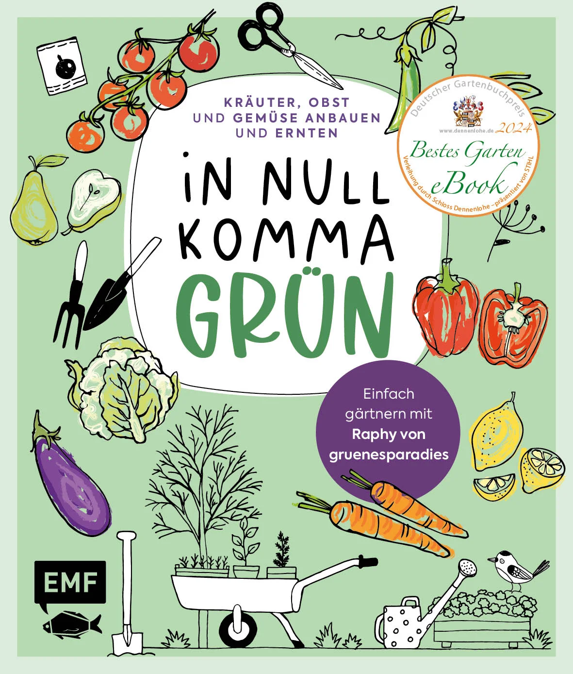 Dein Weg zu einem grünen Daumen! Mit Raphy vom TikTok-Kanal gruenesparadies eigenes Gemüse ernten und nebenbei Gartenwissen sammeln.Du möchtest endlich auch mal ein bisschen mehr Grün ins Grau bringen – ob auf deiner Fensterbank oder dem Balkon? Oder du hast sogar einen Garten vor der Tür, aber keine Ahnung, wie du ihn nutzen solltst? Ob auf kleinem oder großen Raum – erst mal muss dein grüner Daumen ausgebildet werden, und dafür ist TikTok-Gärtner Raphy da! Wann der beste Zeitpunkt ist, um die Samen für dein Lieblingsgemüse auszusäen und wie du sie am Leben erhältst, wirst du Schritt für Schritt in diesem Buch auf spielerische Art und Weise erfahren. Gehe mit Raphy auf eine Reise zu deinem grünen Daumen!Das erste interaktive und multimediale Mitmachbuch für den Garten Mit Challenges die Lizenz zum Gärtnern erhaltenMit Tipps und Tricks von TikToker Raphael Samylin vom Kanal gruenesparadiesPraxis einfach erklärt: Schritt für Schritt zum grünen DaumenMit 4 Beetplänen und vielen Experimenten, um direkt loszulegenRaphael Samylin vom Kanal gruenesparadies bringt dir in diesem Buch die ersten Schritte als Gärtner*in bei – ganz einfach und mit vielen praktischen Anleitungen. So kann man sich auf eine Reise zum grünen Daumen begeben – mit Kräutern und Gemüsepflanzen. Interaktive Online-Inhalte machen die öde Theorie zu einer spaßigen Angelegenheit. Durch Challenges kommst du ganz schnell auf deinem Weg voran, eigene Pflanzen anzupflanzen. Besteht man alle Challenges im Buch, erhält man die „Lizenz zum Gärtnern“ und einen supergrünen Daumen. Mit seinem innovativen Gartenbuch motiviert Raphy junge Leute, endlich mit dem Gärtnern anzufangen, denn es ist so einfach!