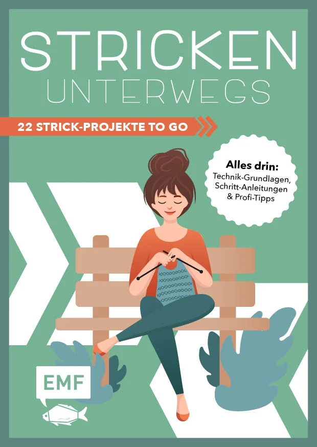 Egal ob im Flugzeug, im Zug, im Bus oder in der U-Bahn – mit dem passenden Strickprojekt wird jeder noch so lange Weg erträglicher. Darum gehört das handliche Buch 