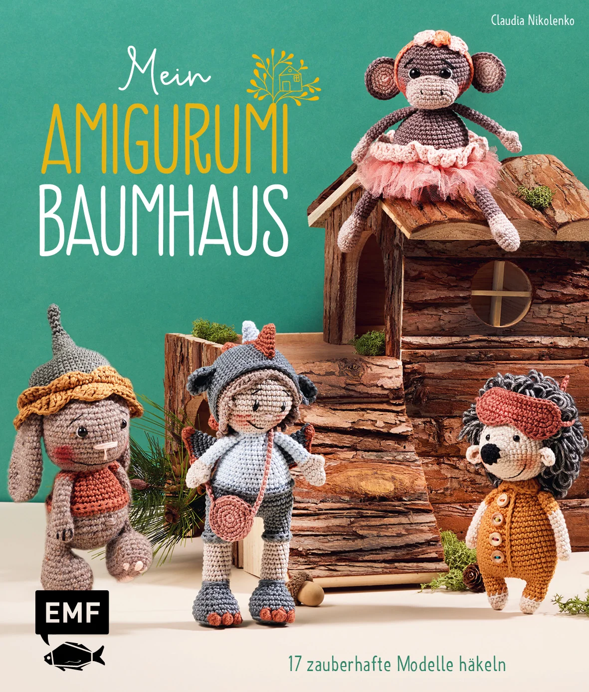 Wer wohnt denn da in meinem Baumhaus?In diesem Buch tummeln sich Anleitungen zum Häkeln von Waldbewohnern und phantastischen Wesen, die es sich in einem magischen Baumhaus so richtig gemütlich machen wollen. Der ausführliche Grundlagenteil lädt auch Häkelanfänger*innen zum Nachmachen der Amigurumis ein. Und mit liebevollen Details wie den kleinen Knöpfen, die normale Schühchen in Rollschuhe verwandeln, oder der edlen Kette aus Goldperlen für die Königin des Baumhauses, werden Klein und Groß von den Tierchen und Wesen verzaubert.Häkel dir dein super niedliches Amigurumi-Baumhaus17 süße Waldtiere, Elfen, Kobolde und mehr Schritt für Schritt selber häkelnMit ausführlich bebildertem Grundlagenteil – für Anfänger*innen und FortgeschrittenePerfekt zum Sammeln und VerschenkenDer kleine Igel reibt sich die verschlafenen Augen, er ist gerade aufgewacht und noch in seinem Pyjama. Der Pilzgnom ist jetzt schon zu Streichen aufgelegt und das Äffchen tanzt im Tütü um die anderen herum. Schnapp dir deine Häkelnadel und hauche dem Baumhaus Leben ein!
