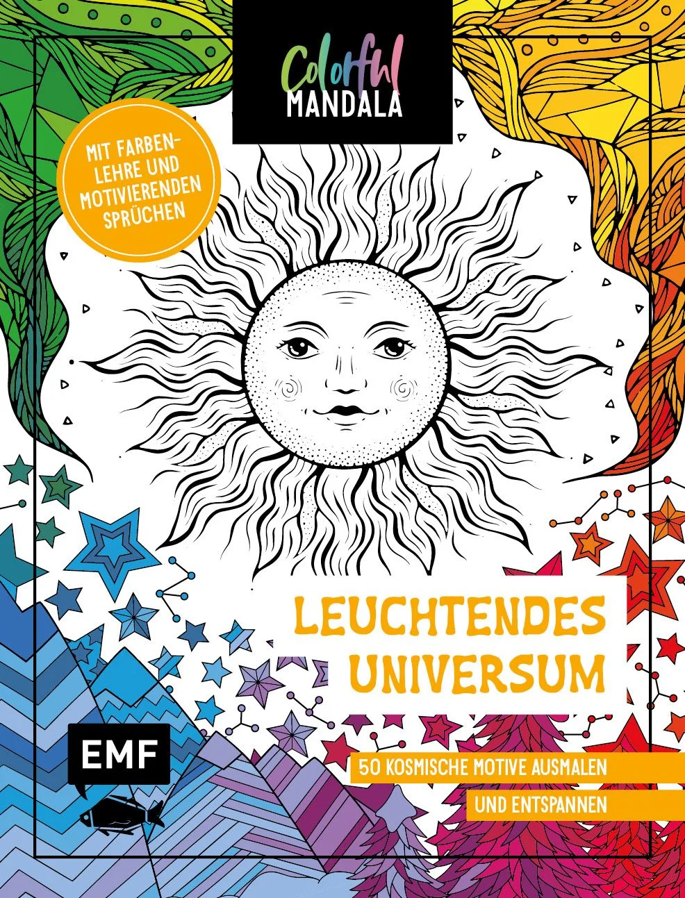 Kommen Sie mit auf eine entspannende Ausmalreise durch die bunte Welt der Mandalas! In der beliebten Ausmalbuch-Reihe für Erwachsene „Colorful Mandala