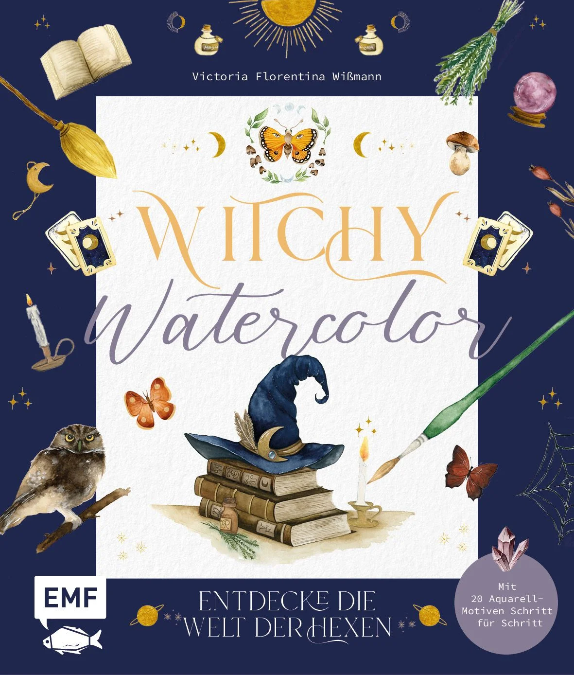 Schwing deinen Zauber-Pinsel und entdecke die Magie des Watercolor – mit dem kreativen Hexen-Malbuch!Die Künstlerin Victoria Florentina entführt dich in eine zauberhafte Welt voller Magie und Fantasie. Mit 25 magischen Watercolor-Motiven – von Zauberstäben über mystische Wesen bis zu funkelnden Kristallen – ist dieses Malbuch ideal für Anfänger*innen und Fortgeschrittene, die Watercolor malen lernen oder ihre Fähigkeiten vertiefen möchten. Dieses Malbuch für Erwachsene und kreative Jugendliche bietet dir Inspiration, Techniken und Raum, deine eigene magische Watercolor-Welt aufs Papier zu bringen.25 magische Motive stimmen dich auf die cozy Jahreszeit einAlle Vorlagen zum Download verfügbar: Zeichne deine eigenen Motive oder nutze die Vorlagen, um direkt loszulegenSchritt-für-Schritt-Anleitungen unterstützen den kreativen SchaffensprozessWatercolor trifft Spiritualität: Mit kreativen Impulsen die eigene spirituelle Seite entdeckenZauberhafte Gestaltung: Die mystische Farbwelt und moodigen Fotos der Autorin kreieren eine magische AtmosphäreMit den wichtigsten Grundlagen sowie Tipps und Tricks der Autorin spannende Watercolor-Effekte zaubernMit viel Inspiration für Anfänger*innen und FortgeschritteneTauche mit dem neuen Watercolor-Malbuch ein in die magische Welt der Hexen: Du wirfst einen Blick in die Hexenküche und entdeckst die Kraft der Kräuter und Tränke. Zur Walpurgisnacht überraschen dich Motive aus dem dunklen Hexenwald mit mystischen Wesen. Außerdem warten ganz unterschiedliche Zauberutensilien darauf, mit Pinsel und Farbe entdeckt zu werden. Im Kapitel „Moon Magic“ widmest du dich der Kraft des Mondes und erschaffst passend dazu besondere Watercolor-Effekte. Lass dich verzaubern – und entdecke, wie viel kreative Magie in dir steckt!