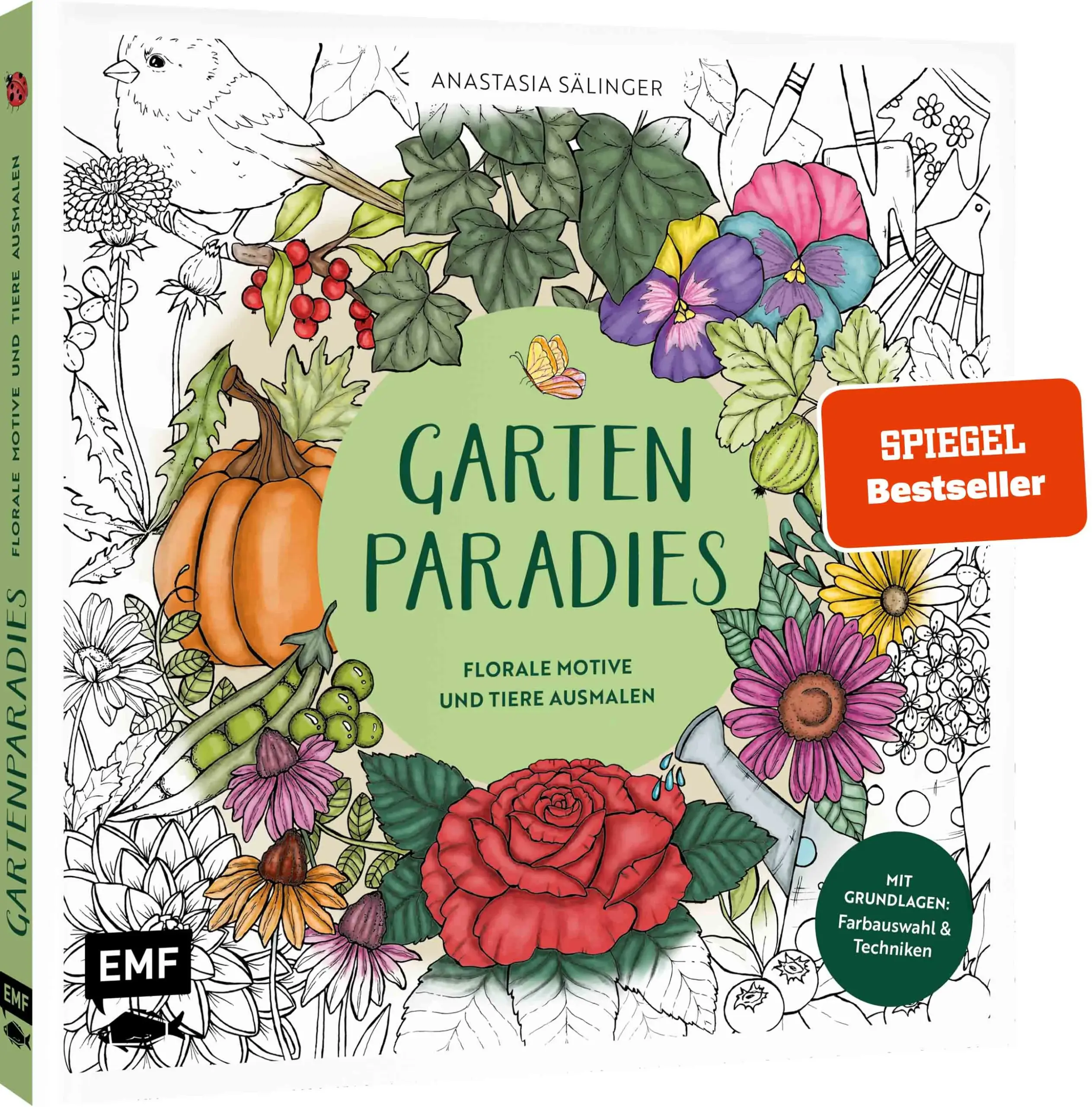 Das dritte Ausmalbuch der Bestseller-Autorin Anastasia Sälinger – mit ihren floralen Motiven in ihrem bekannten und beliebten Fineliner-Stil zum Ausmalen und Entspannen. Tauchen Sie ab in das Gartenparadies, in welchem Sie Blumen, Gießkannen, Gartentiere und vieles mehr ganz nach Ihren Wünschen kolorieren. Nutzen Sie dazu auch die hilfreichen Tipps und Anleitungen der Autorin und lassen Sie sich zu eigenen Motiven inspirieren. Mit kompakten Grundlagen: alles zu Material und AusmaltechnikenZahlreiche Tipps und Inspirationen für die kreative Auszeit70 Motive zum Ausmalen und Entspannen70 wundervolle Blüten und Blumen zum Kolorieren und Entspannen – direkt loslegen und den Alltagsstress vergessen!