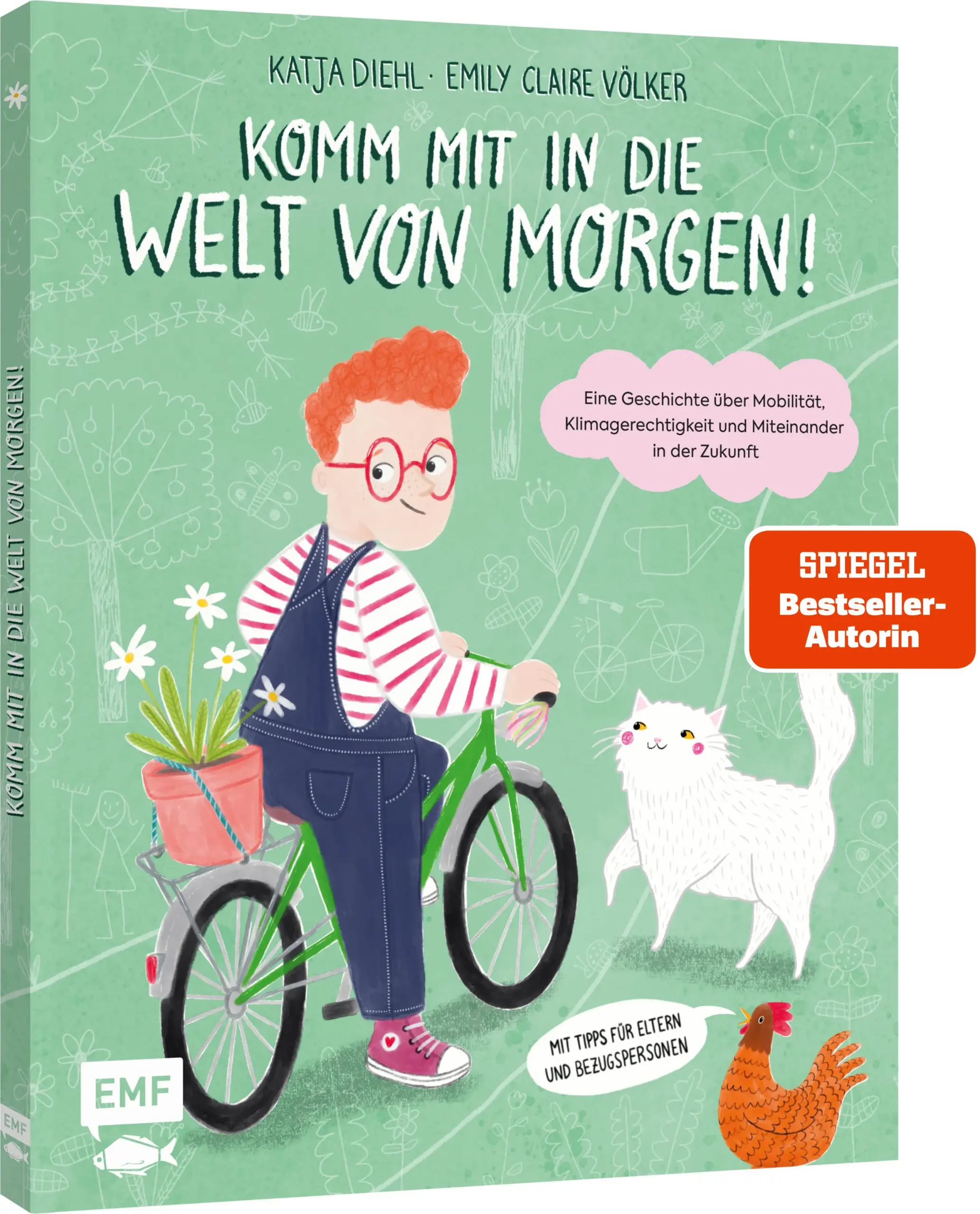 Das erste Kindersachbuch von Mobilitätsexpertin Katja DiehlDie SPIEGEL-Bestsellerautorin („Autokorrektur“ und „Raus aus der AUTOkratie“) macht nicht nur Kindern, sondern auch erwachsenen Leser*innen Lust auf Veränderung und lädt in ihrem ersten Kindersachbuch auf eine spannende Reise in die Welt von morgen ein.gemeinsam mit der fünfjährigen Hauptfigur Hope tauchen die Leser*innen in eine Welt der Zukunft ein, in der es viel Spannendes und Neues zu entdecken gibtkindgerecht erklärt mit Beispielen aus der Lebensrealität von Kindern aus der Stadt sowie vom Landfarbenfrohe Illustrationen mit starker Message von Emily Claire Völker, die Kinder und Erwachsene gleichermaßen begeisternzahlreiche Tipps und Anregungen für Eltern und Bezugspersonenzum Vorlesen für Kinder ab 5 JahrenKatja Diehl hat sich voll und ganz dem Mobilitätswandel verschrieben und bringt das Thema nun auch Kindern ab 5 Jahren näher. Kindgerecht erklärt entdecken die Leser*innen zusammen mit der fünfjährigen Hauptfigur Hope die Welt von morgen. Wie hat sich das Zusammenleben der Menschen verändert? Wie sieht der Schulweg in der Zukunft aus? Oder wo spielen Kinder in der Welt von der fünfjährigen Hauptfigur Hope? Mit vielen Beispielen holt Katja Diehl die Kids in ihrer Lebensrealität ab, regt zum Nachdenken und Diskutieren an und macht Lust, sich gemeinsam für eine bessere Zukunft einzusetzen.