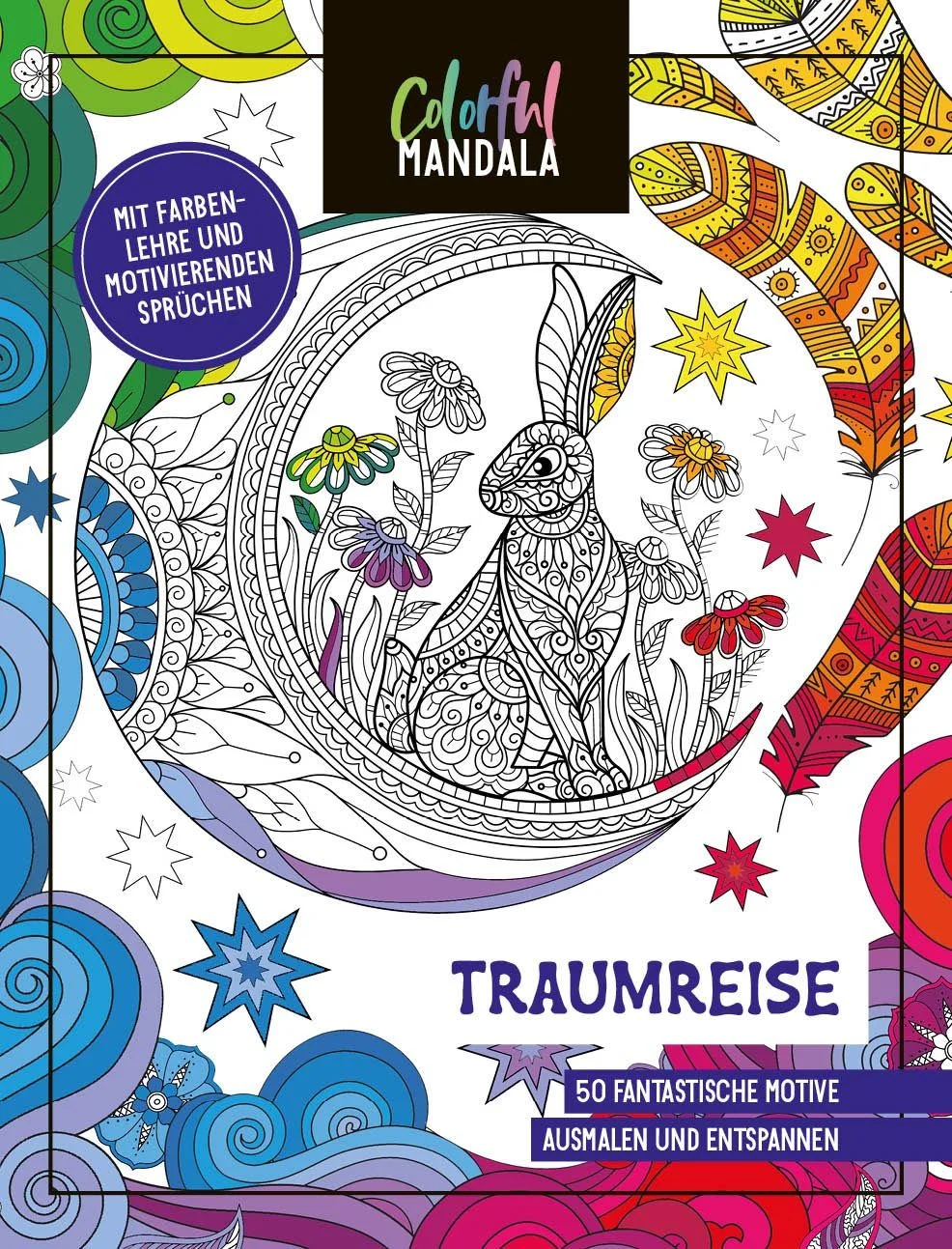 Kommen Sie mit auf eine entspannende Ausmalreise durch die bunte Welt der Mandalas! In der beliebten Ausmalbuch-Reihe für Erwachsene „Colorful Mandala