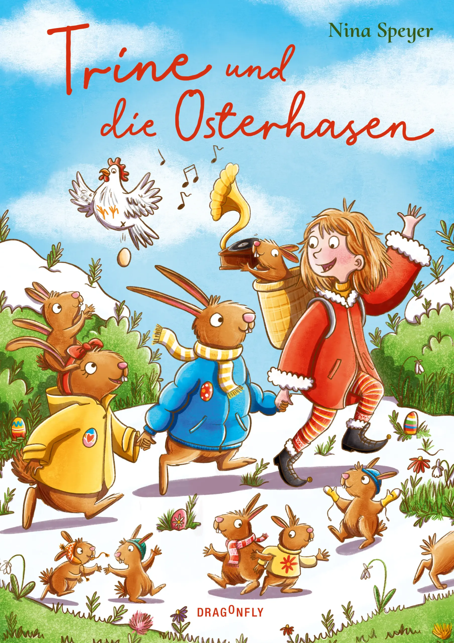 Eine fröhliche Vorlesegeschichte mit vielen OsterbräuchenAuf der Osterinsel stimmt etwas nicht: Weit und breit kein buntes Ei, nirgendwo blüht auch nur ein Blümchen, und es liegt immer noch Schnee. So wird das nichts mit dem Osterfest. Der Osterhase bittet Trine um Hilfe, die sofort tatkräftig mit anpackt, um endlich den Frühling anzulocken. Mit ihrem hüpfenden Herzen und ihren guten Ideen hilft sie den Hasenkindern, die Hühner mit fantasievollen Bildern zum Legen von bunten Eiern zu animieren, und probiert verschiedene Osterbräuche aus. Zusammen schaffen sie es bestimmt, Ostern zu retten!Mit Rezept und Bastelidee für kleine und große Hasen