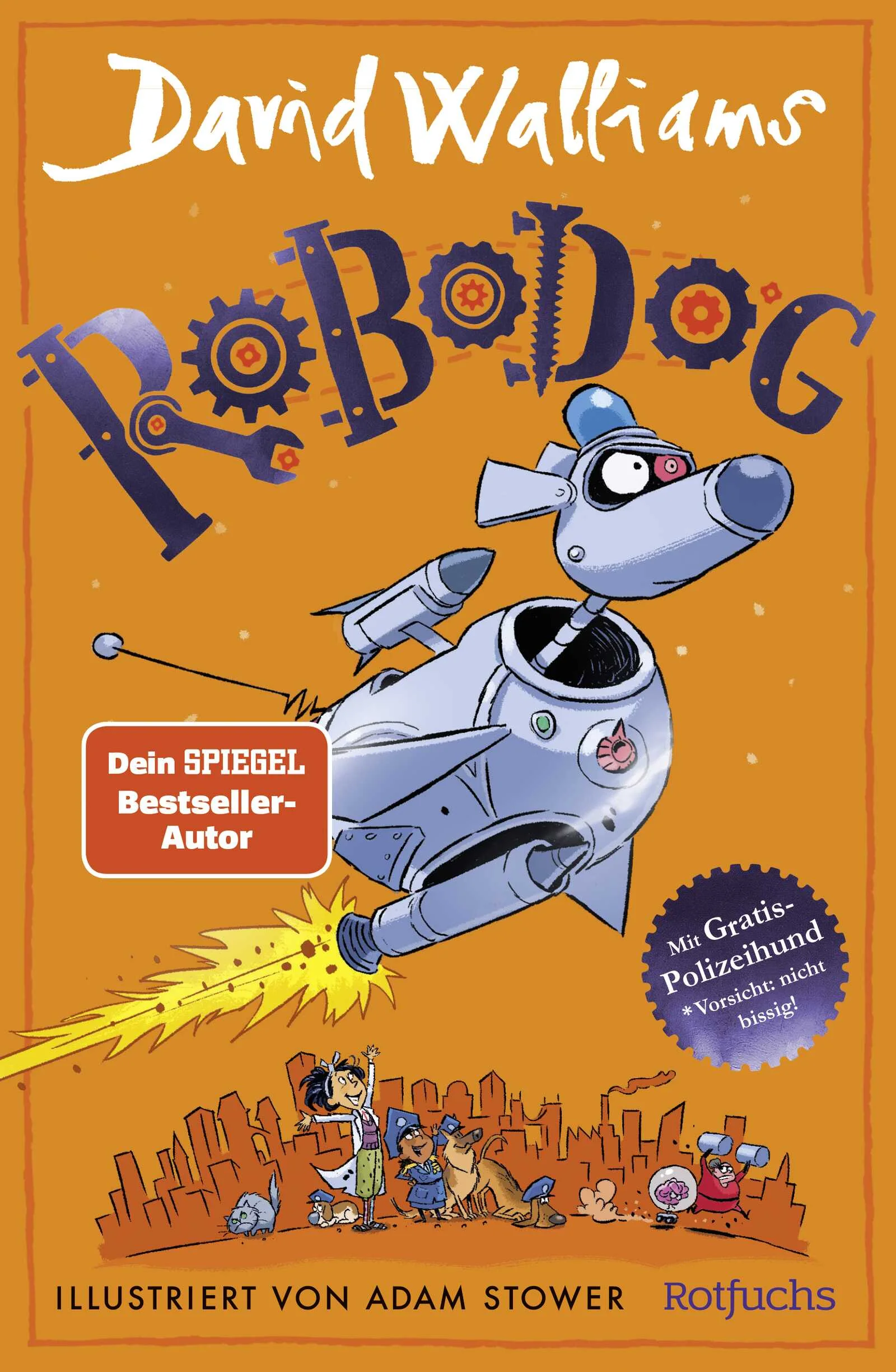 Aufgepasst, ihr Bösewichte, hier kommt Superheld Robodog! Ein neues superwitziges Abenteuer von Bestsellerautor David WalliamsWillkommen in Bedlam, der Heimat einer ganzen Schar böser Schurken! Nichts und niemand ist vor diesen fiesen Verbrechern sicher. Die Stadt braucht dringend ihren eigenen Superhelden, um die Superschurken zu besiegen. Aber wen? Natürlich Robodog! Er ist der neueste Rekrut an der Polizeihundeschule, und er steckt voller Abenteuerlust. Doch wie soll er das gefürchtetste Verbrecher-Duo in Bedlam zur Strecke bringen, wenn er es nur mit dusseligen Polizeihunden zu tun hat und sich außerdem noch mit einer Horde zickiger Katzen herumschlagen muss? Robodog braucht wirklich Superkräfte, um alle Probleme aus dem Weg zu räumen.• Außergewöhnliche Superhelden-Geschichte für Kinder ab 9 Jahren