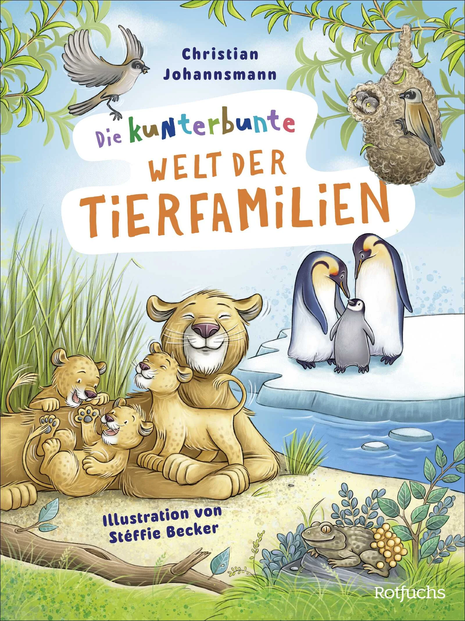 Familien im Tierreich – vielfältig, bunt und divers: Spannendes Kindersachbuch ab 5 Jahren zu Geburt, Aufzucht und dem Aufwachsen von Tierkindern.Gar nicht so tierisch und anders als bei uns Menschen gestaltet sich das Familienleben im Tierreich – da gibt es Eltern, die sich gemeinsam um ihren Nachwuchs kümmern, es gibt Großfamilien und Alleinerziehende. Aber es gibt auch Neugeborene, die von Anfang an auf sich selbst gestellt sind! Bei den Geburtshelferkröten etwa trägt das Männchen die Eier am Bein, bevor die kleinen Kaulquappen schlüpfen und fortan ohne Eltern heranwachsen. Auch die Babys vom Thermometerhuhn suchen sich nach dem Schlüpfen eigenständig ihre Nahrung. Dagegen bekommen Straußenbabys oder auch Pinguine von beiden Eltern gezeigt, wo sie das beste Essen finden und bleiben auch später in Gruppen beisammen! Und bei den Elefanten leben sogar immer mehrere Generationen gemeinsam in einer Herde.Mit zahlreichen detailreichen und farbenfrohen Tierbildern von Stéffie Becker.Kinderwissen mit überraschenden wissenschaftlichen Details zum Thema Familienleben im TierreichGeeignet für Kindergarten und Vorschule