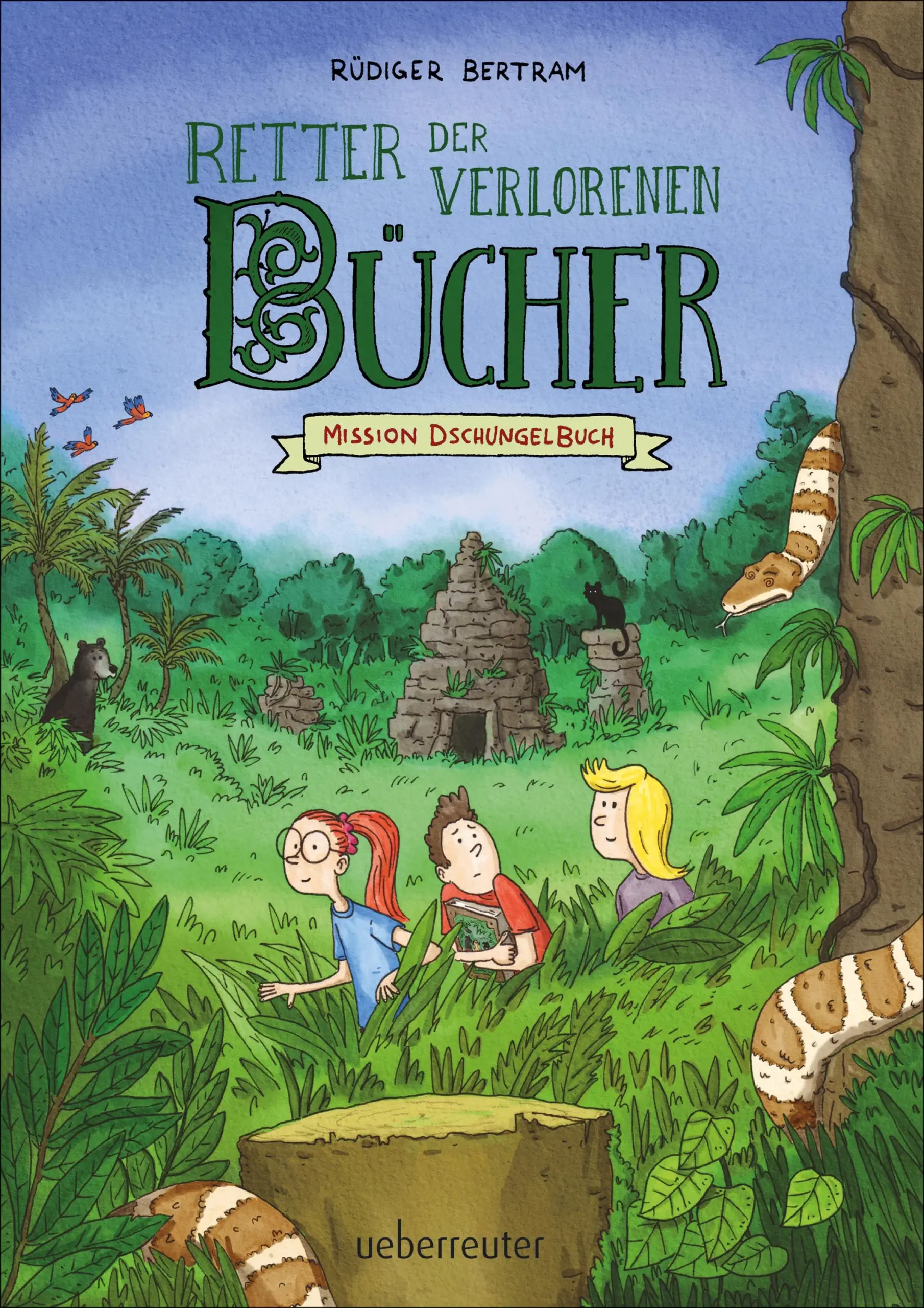 Ein witziges Kinderbuch ab 8 Jahren, das Klassiker frech auf den Kopf stellt. Im dritten Band der erfolgreichen Reihe gibt es ein turbulentes Wiedersehen mit Baghira, Balu und Co: In Frau Müller-Liebeleins geheimer Bibliothek kann man wahre Abenteuer erleben! Kaum berühren Otto, Emma und Maya das 