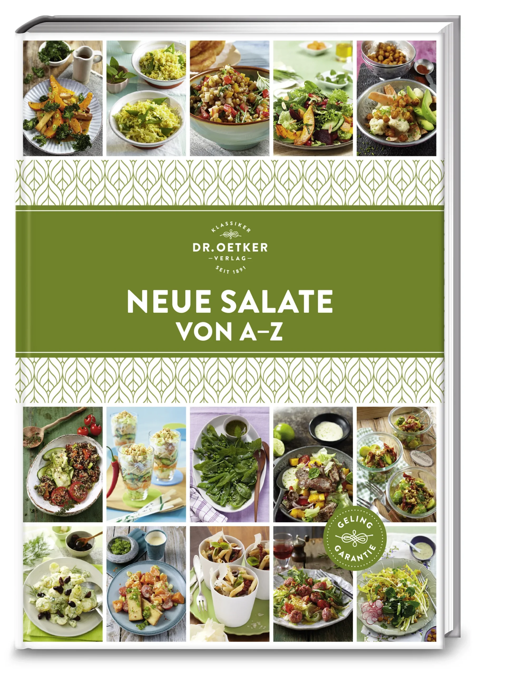 Neue Lieblingssalate für alle. Gibt es ein Wort für das perfekte Sommeressen? Aber natürlich: Salat! Da ist einfach alles drin, worauf man Lust hat, wenn es wieder wärmer wird: Zartes, Knackiges und Erfrischendes. Junges Gemüse, feine Kräuter, viele, viele bunte Zutaten frisch aus dem Garten. Und weil Salate die perfekte Bühne für tolle Kombinationen sind, haben Trendzutaten wie Couscous, Bulgur, Tofu oder Seitan darin jetzt ihren großen Auftritt! Schnelle, leichte Sommerküche – das spricht jeden an! Das mag die ganze Familie: Salate als Hauptgericht oder Beilage. Für Trendsetter mit Faible für vegane Zutaten, Superfoods, Raw Food und Health Food. Und natürlich für alle Sammler der beliebten Dr. Oetker A–Z Reihe! Salate satt: Über 150 knackfrische Rezepte – zum Sattessen oder einfach als Beilage. Salatideen für jeden Geschmack und jeden Anlass. Neukreationen für die Grillsaison, kalorienarme Salate, schnelle Salate (unter 30 Min.), Salate mit Superfoods, mit Getreide und Hülsenfrüchten, Salate mit Fleisch, Wurst und Schinken, vegane Salate, Salate mit Fisch und Meeresfrüchten – und nicht zu vergessen: klassische Lieblinge wie Kartoffel-, Nudel-, Eier- und Käsesalat.