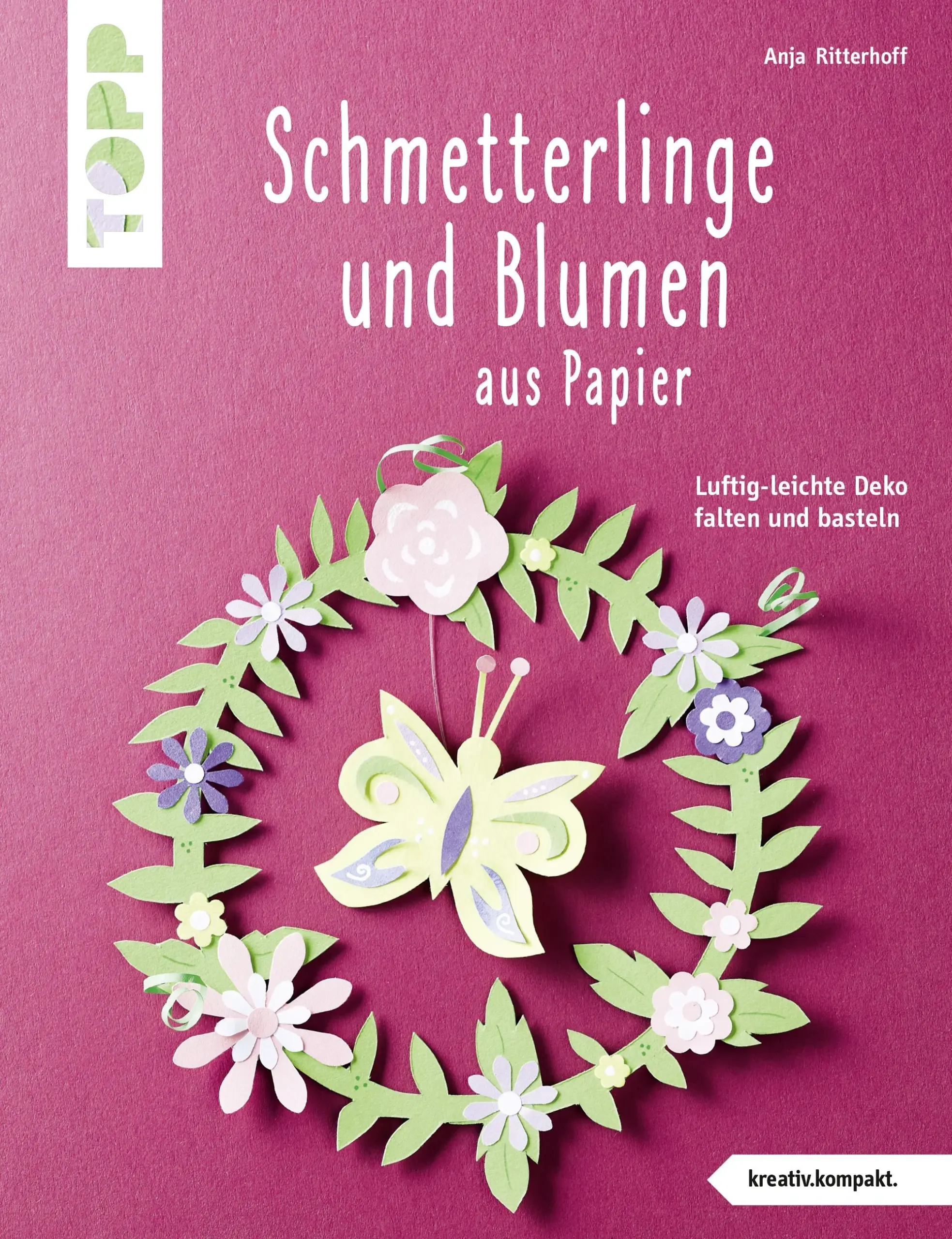 Fröhlich-bunte Schmetterlinge und Blumen aus Papier - die perfekte Kombination, um sich den Frühling ins Haus zu holen! Tolle Tischdeko, wunderbare Wandmodelle und frische Fensterbilder: Ob Schmetterlings-Mobile, Laterne oder Blumenkranz - hier ist für jeden Anlass etwas dabei! Filigrane Papierideen für Fenster, Wand und Tisch zum Falten, Basteln und Kleben.