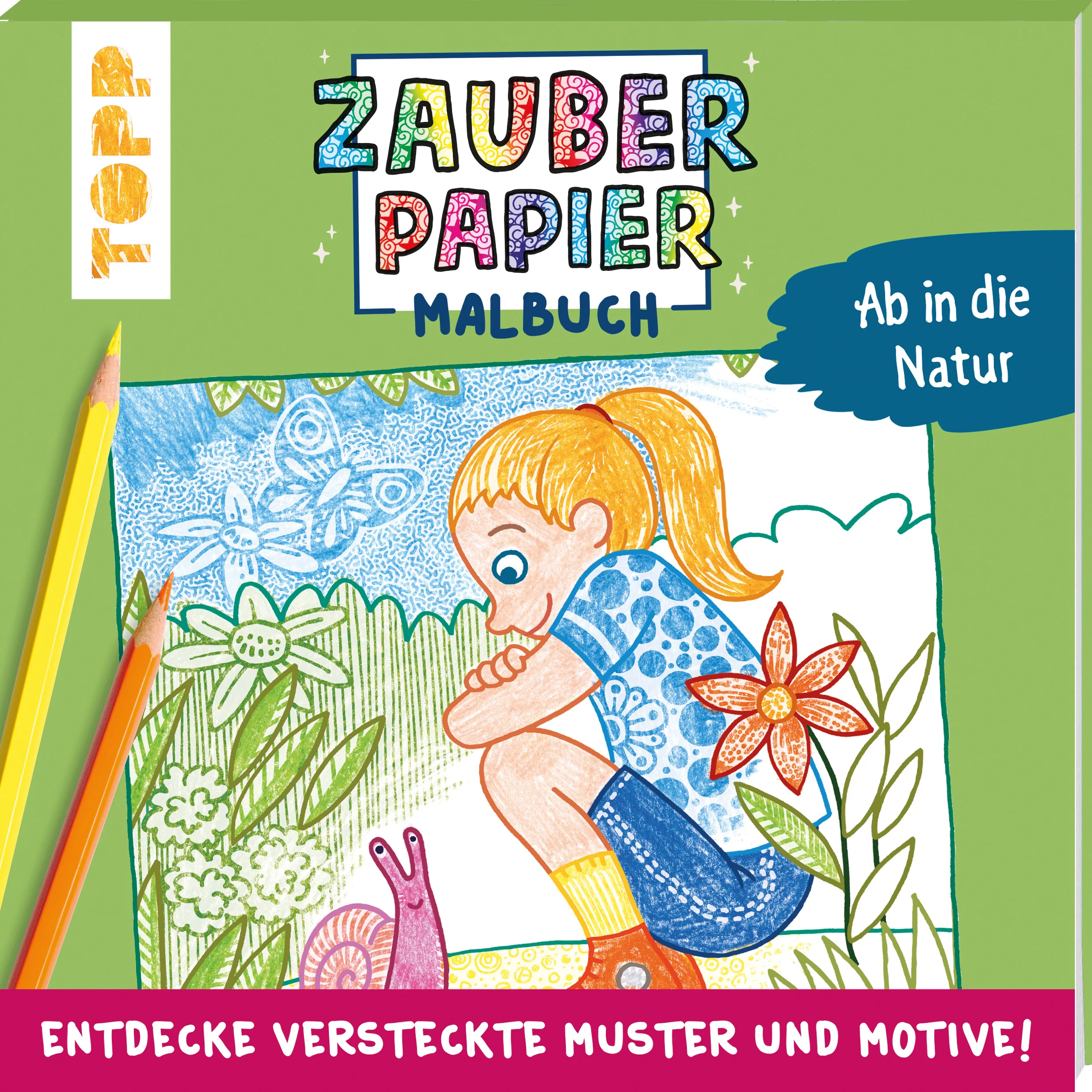 Ausmalen mit überraschendem Wow-Effekt. In diesem Zauberpapier-Malbuch werden beim Ausmalen schöne Muster und Motive sichtbar. Mit 24 süßen Bildern zum Ausmalen rund um das Thema Natur. An den bunten Linien können sich die Kinder beim Ausmalen orientieren. Das Malbuch lässt sich prima mitnehmen, sodass überall und jederzeit gemalt werden kann. Für Kinder ab 5 Jahren.