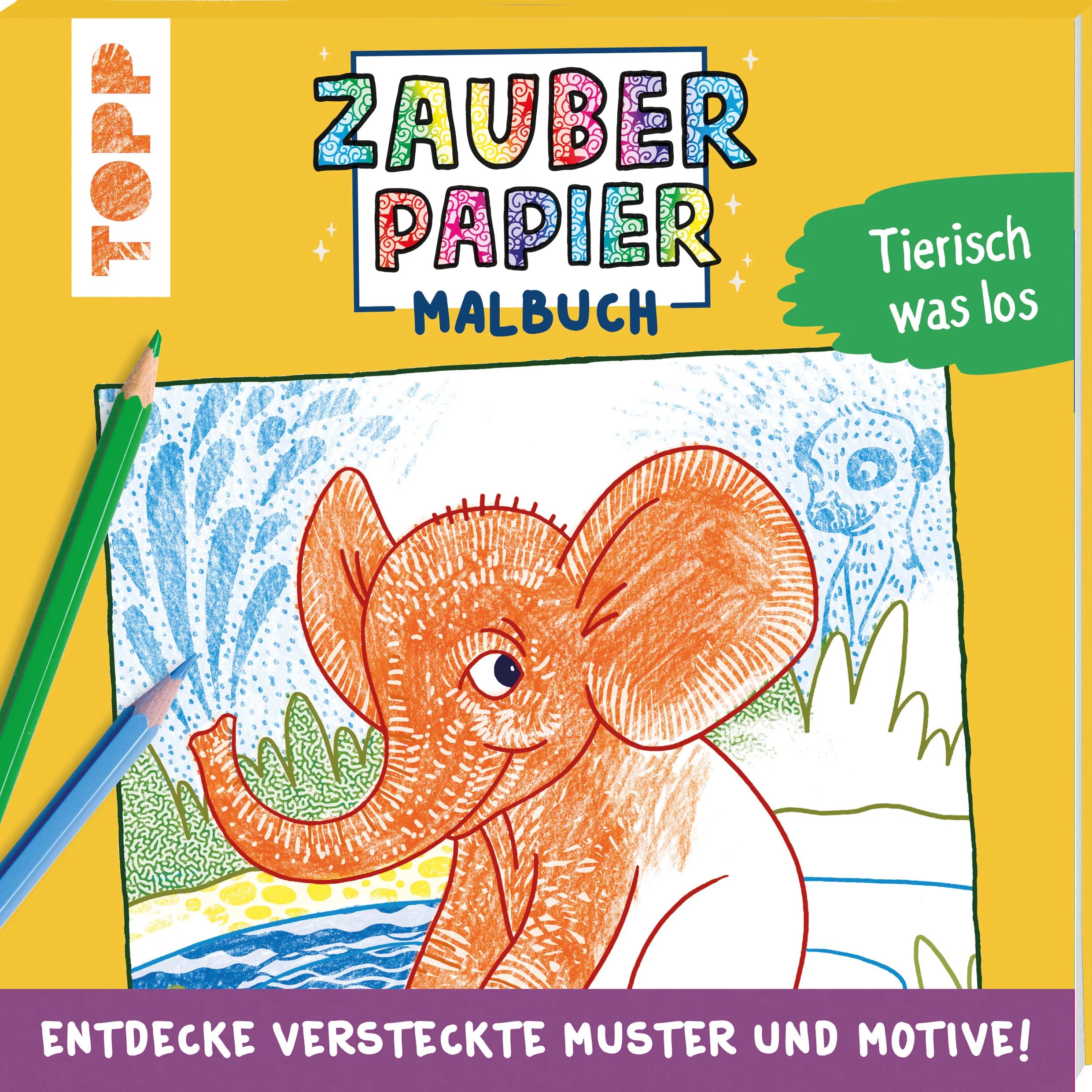 Ausmalen mit überraschendem Wow-Effekt. In diesem Zauberpapier-Malbuch werden beim Ausmalen schöne Muster und Motive sichtbar. Mit 24 süßen Bildern zum Ausmalen rund um das Thema Tiere. An den bunten Linien können sich die Kinder beim Ausmalen orientieren. Das Malbuch lässt sich prima mitnehmen, sodass überall und jederzeit gemalt werden kann. Für Kinder ab 5 Jahren.
