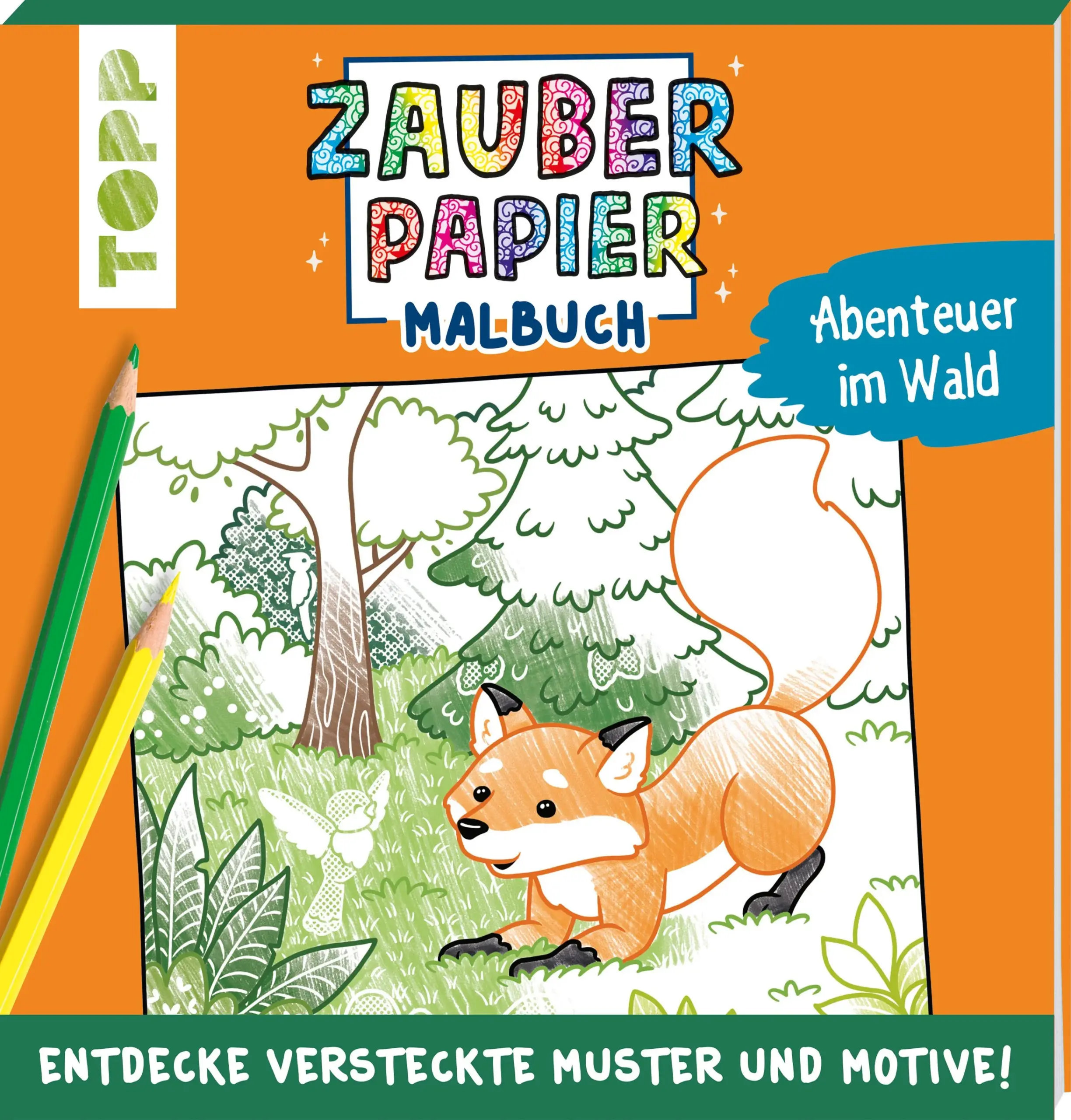 Ausmalen mit überraschendem Wow-Effekt. In diesem Zauberpapier-Malbuch werden beim Ausmalen schöne Muster und Motive sichtbar. Mit 24 tollen Bilder zum Ausmalen erleben Kinder herrliche Waldabenteuer voll versteckter Tiere und Pflanzen. An den bunten Linien können sich die Kinder beim Ausmalen orientieren. Das Malbuch lässt sich prima mitnehmen, sodass überall und jederzeit gemalt werden kann. Für Kinder ab 5 Jahren.