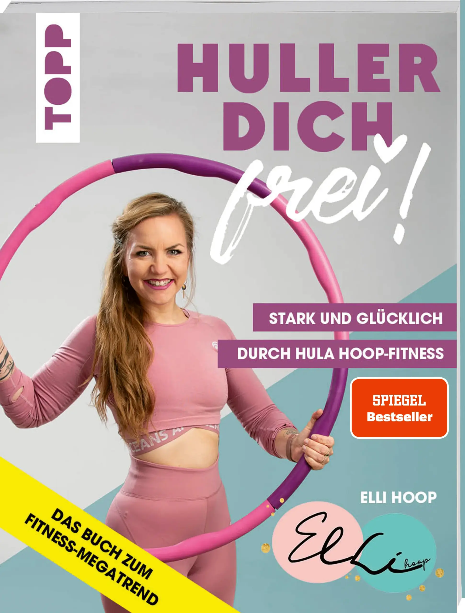 Mit Hula Hoop findest du ein Fitnesstraining, wie du es dir schon immer gewünscht hast. Der Reifen ermöglicht ein effektives Workout mit riesigem Spaßfaktor, das sehr einfach und ohne weitere Hilfsmittel auch zu Hause ausgeübt werden kann. Mit der richtigen Technik und dem richtigen Reifen trainiert Hula Hoop die schrägen Bauchmuskeln, die Taille, den unteren Rücken, den Po und den Beckenboden. Und als sei das nicht schon genug, wirkt es sich unfassbar positiv auf die Psyche aus. Autorin Elli Haschke konnte durch das Training mit dem Reifen in weniger als 12 Monaten ihre Fitness und ihr Körpergefühl massiv verbessern, ihr Gewicht reduzieren und sogar Rückenschmerzen und Beckenbodenprobleme vollständig loswerden. In ihrem Buch teilt die Mutter von drei Kindern ihre persönliche Erfolgsgeschichte und zeigt Schritt für Schritt, wie auch du durch Hula Hoop fitter, stärker und glücklicher werden kannst! Auf 96 Seiten findest du Übungen für Anfänger und Fortgeschrittene, Ernährungstipps und Rezepte zum Rundum-Wohlfühlen. Mit Tipps für die richtige Reifen-Auswahl und der maximale Motivation gelingt der Einstieg garantiert. Kopf aus - Reifen los!