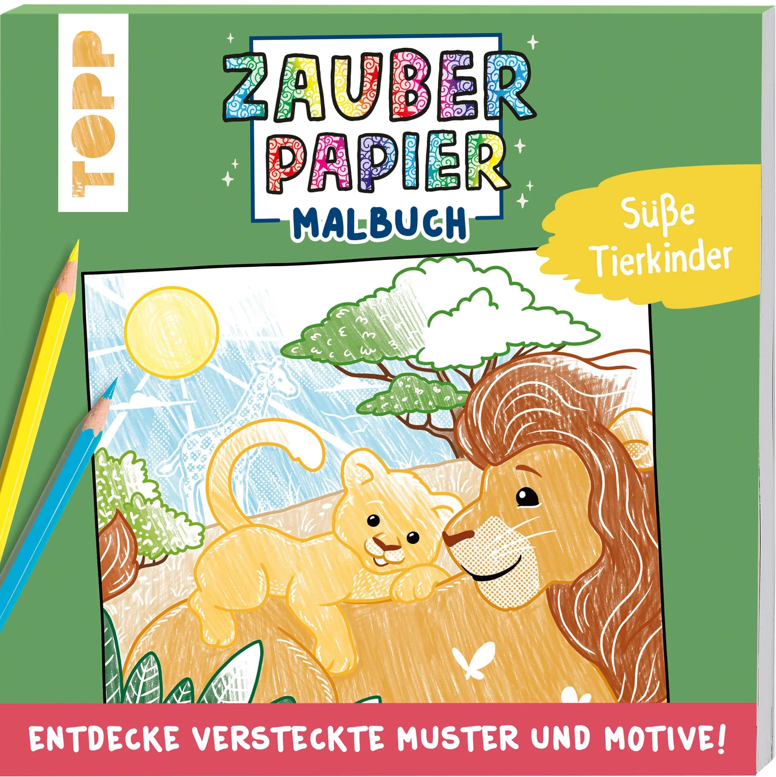Ausmalen mit überraschendem Wow-Effekt. In diesem Zauberpapier-Malbuch werden beim Ausmalen schöne Muster und Motive sichtbar. In 24 tollen Bilder zum Ausmalen begleiten die kleinen Künstler die frechen Tierkinder auf ihren Abenteuern. An den bunten Linien können sich die Künstler beim Ausmalen orientieren. Das Malbuch lässt sich prima mitnehmen, sodass überall und jederzeit gemalt werden kann. Für Kinder ab 5 Jahren.