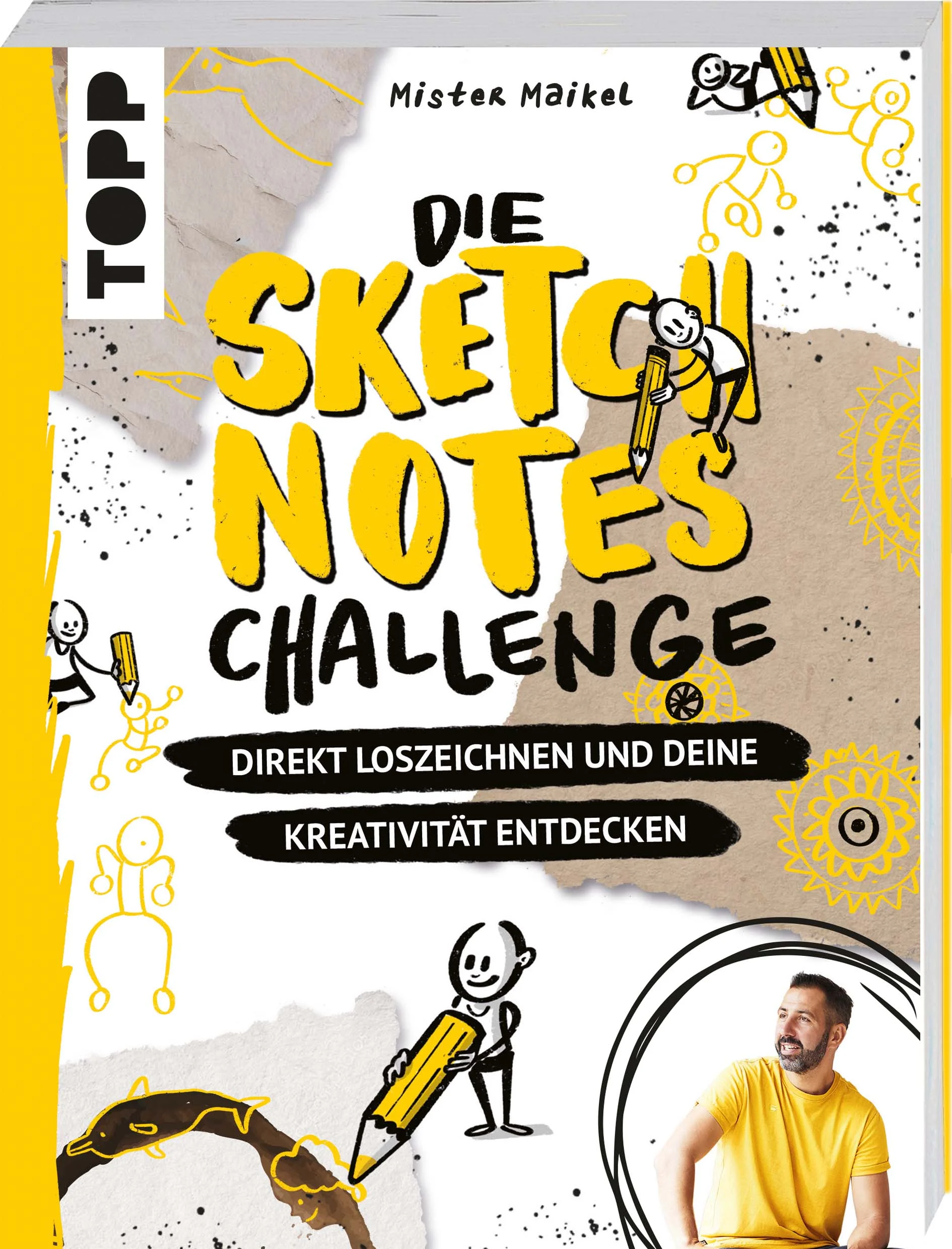 Die wilde Spielwiese für alle Sketchnotes-Fans und Kreativ-Köpfe Jede Seite eine Überraschung: In diesem Kreativbuch findest du abgefahrene Kritzel-Challenges, originellen Schabernack und lustige Sketchnotes-Aufgaben. Spaßfaktor: sehr hoch! Zeichne zum Beispiel verschiedene lustige Gesichtsausdrücke, zerknülle das Papier und erschaffe eine Fantasie-Landkarte oder fertige eine Sketchnote deines Lieblingsfilms an. Ganz nebenbei erlernst du Sketchnotes und die dafür wichtigste Lektion: Einfach loslegen und kreativ sein!