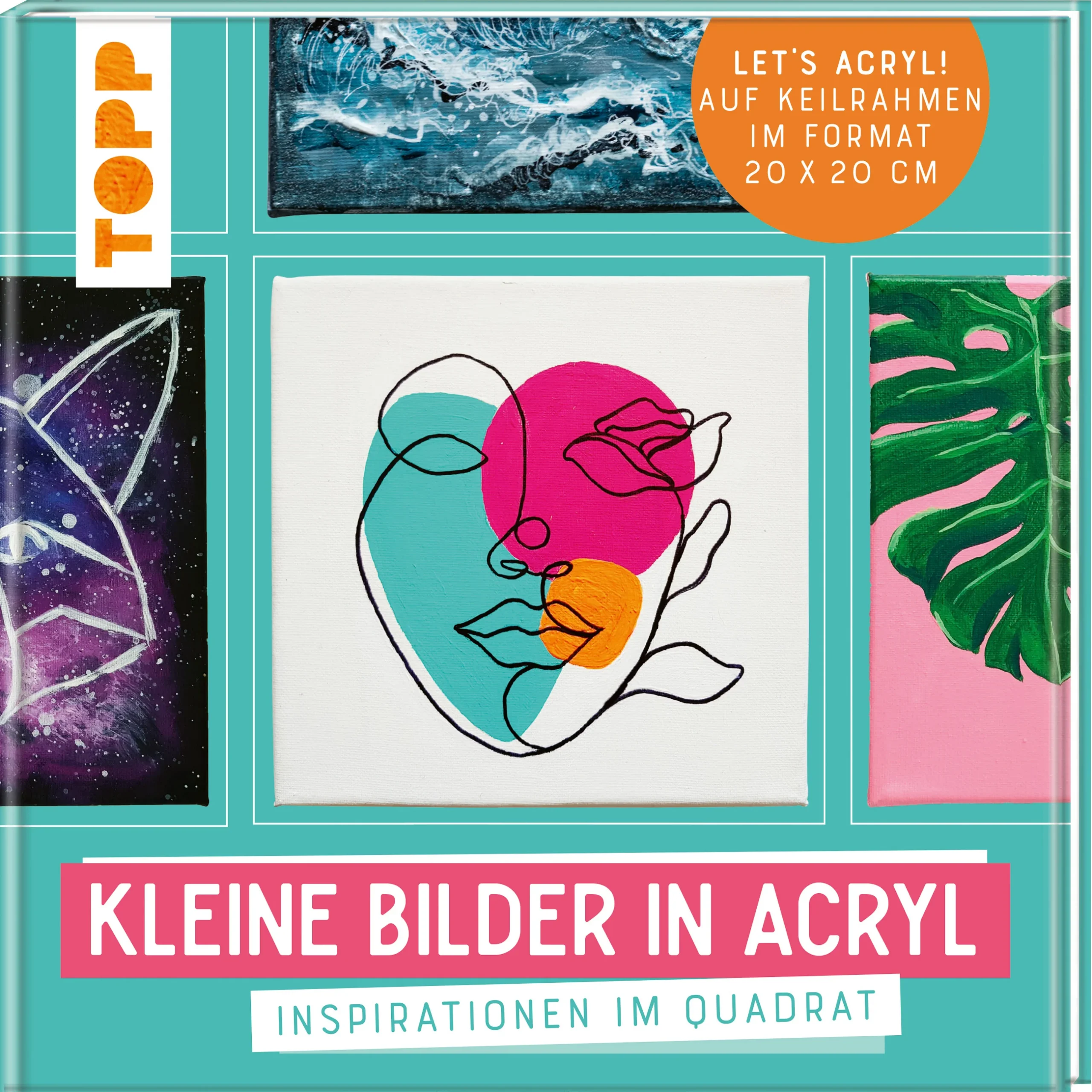 Let's Acryl! Was könnte im Jahr 2020 passender sein, als Bilder auf Keilrahmen im Format 20 x 20 cm zu malen. Besonders geeignet dafür: Acrylfarben! Vielseitig und einfach in der Handhabung bieten sie viel Raum zum Experimentieren. Genau darum geht es in diesem Buch - die bunte Welt der Acrylfarben kennenzulernen. Zahlreiche Autorinnen und Autoren zeigen unterschiedlichste Motive und Techniken auf diesen kleinen quadratischen Keilrahmen, die mit Schritt-für-Schrittanleitungen wunderbar nachzumalen sind. Da können schnell mal Ideen, Motive und Techniken ausprobiert und umgesetzt werden. Der Spaß am Malen steht im Vordergrund und macht dieses Buch zu einem bunten Inspirationsbuch vor allem für Acrylneulinge.