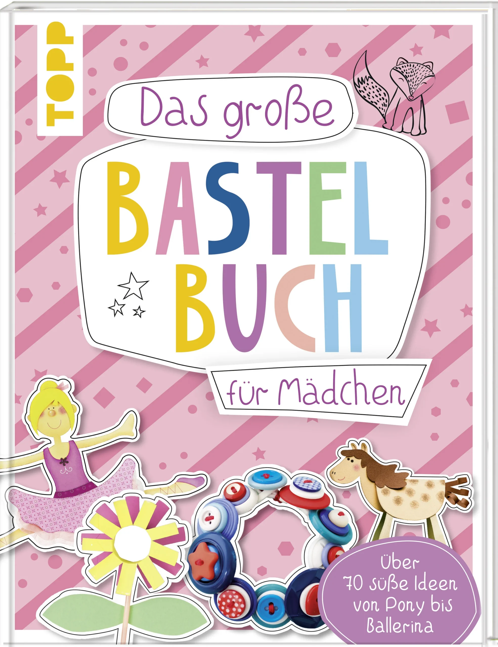 Das große Bastelbuch für Mädchen mit über 70 süßen Bastelideen von Prinzessin bis Ballerina. Gezeigt werden verschiedene Techniken im Materialmix zu tollen Mädchenthemen: Pferde Prinzessinnen, Feen & Co. So entstehen schnell und einfach kleine Kunstwerke für Frühling, Sommer, Herbst oder Winter, zum Spielen, Dekorieren oder Verschenken. So wird das Basteln mit Kindern ab 4 Jahren zum großen Vergnügen - im Kindergarten, Zuhause oder beim Kindergeburtstag.