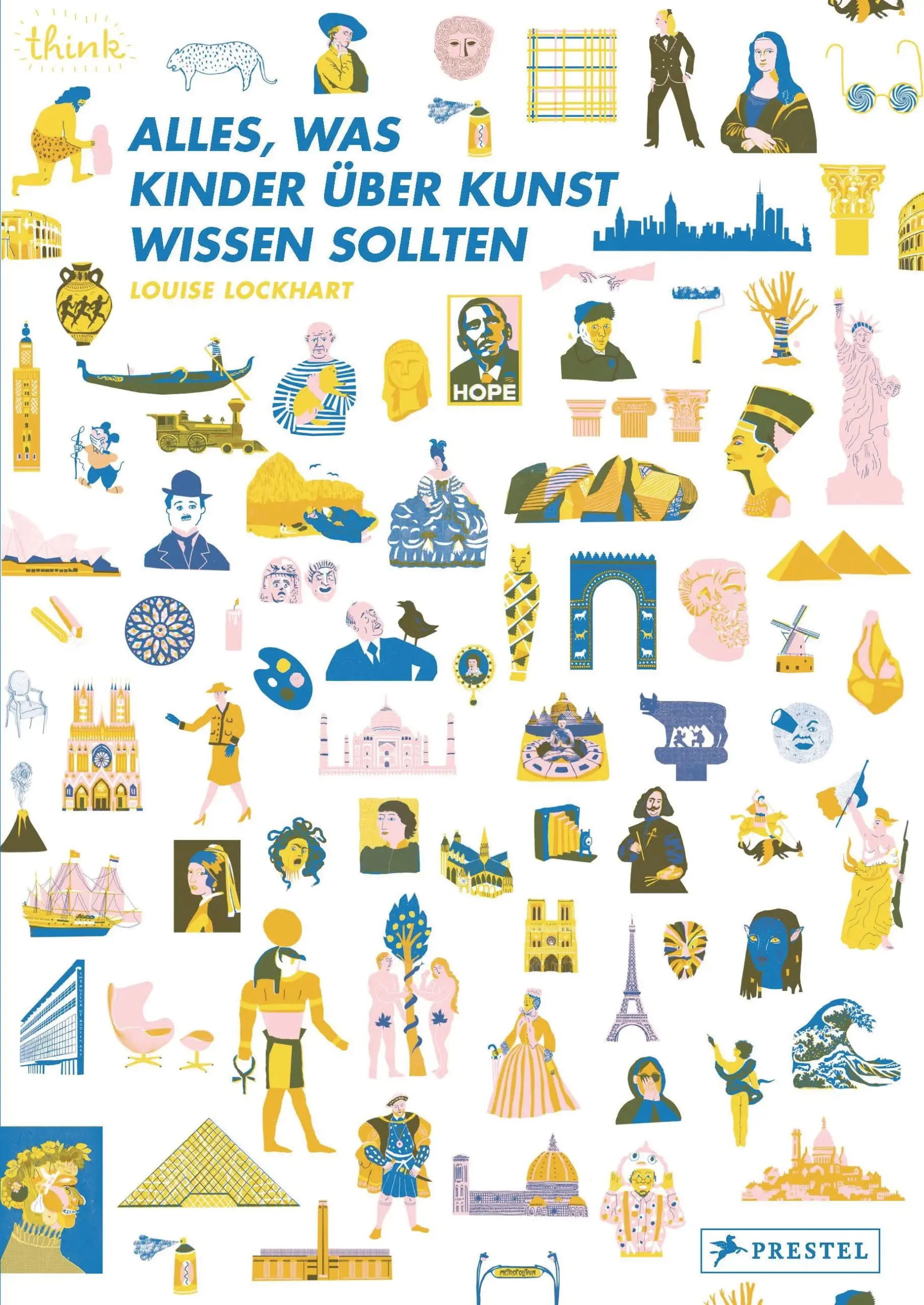 Das Wichtigste aus der KunstgeschichteVon der Höhlenmalerei bis zu Banksy - dieses Kinderbuch ist der perfekte Start zu einem lebenslangen Kunstverständnis. Hier können Kinder entdecken, wie die Steinzeitmenschen ihre Bilder an Höhlenwände malten, wie alte Zivilisationen ihre Götter verehrten, wie im Mittelalter die Klöster Zentren christlicher Kunst waren, während gleichzeitig in Asien riesige Buddha-Statuen geschaffen wurden, und wie wissenschaftliche Entdeckungen Maler und Bildhauer der Renaissance inspirierten. Sie treffen auf Künstler, die in historischen und kulturellen Revolutionen eine Schlüsselrolle spielten, und erfahren, wie technische Erfindungen sich auf Kunst und Architektur auswirkten. Sie beobachten Andy Warhol bei der Arbeit in seiner „Factory“ und besuchen ein modernes Museum, um zu sehen, was heutige Künstler schaffen.Über 10000 Jahre Kunst- und Kulturgeschichte sind in diesem Buch in fantastischen Illustrationen von Louise Lockhart zusammengefasst. Den zehn großen Epochen der Kunst sind jeweils zwei Doppelseiten gewidmet. Erst werden in einem großem Schaubild die bedeutendsten Schlüsselwerke illustriert: Gemälde, Skulpturen, Künstler, Architektur sowie bahnbrechende Erfindungen und charakteristische Artefakte ergeben ein buntes Bild dessen, was die jeweilige Epoche auszeichnet. Auf der folgenden Doppelseite lassen sich dann wie in einem Suchspiel eine Reihe dieser Gegenstände in einem szenischen Bild wiederfinden. Auf geniale Weise werden hier die Highlights der Kunst vorgestellt und in ihren kulturellen und historischen Zusammenhängen verstanden.Ausstattung: durchgehend illustriert
