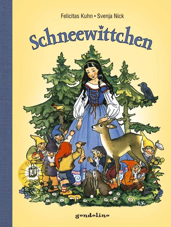 Das wunderbare Märchen von Schneewittchen, was von seiner Stiefmutter verstoßen zu den Sieben-Zwergen flieht und schließlich von einem Prinz gerettet wird.