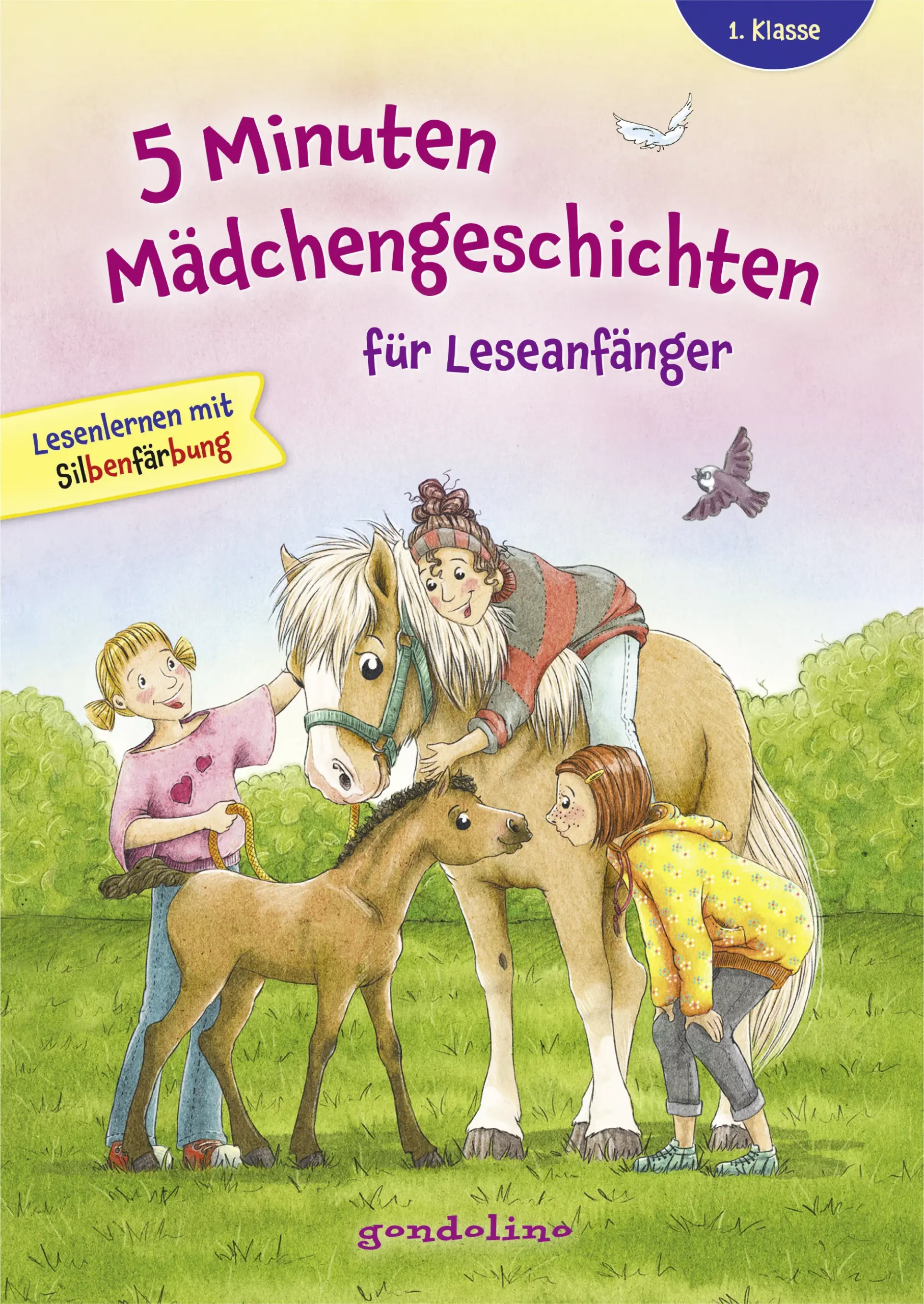 Lesenlernen mit Silbenfärbung. Spannende Geschichten von langbeinigen Fohlen, tapferen Prinzessinnen, besten Freundinnen, Ferien am Meer und hilfsbereiten Drachen versprechen ganz viel Spaß beim Lesen.Lesen ist so leicht, wenn die Silben farbig sind: Wörter schneller erkennen und dadurch flüssiger lesen! Kurze Geschichten - einfache Sätze Große Fibelschrift - viele Bilder Verständnisfragen am Ende des Buches