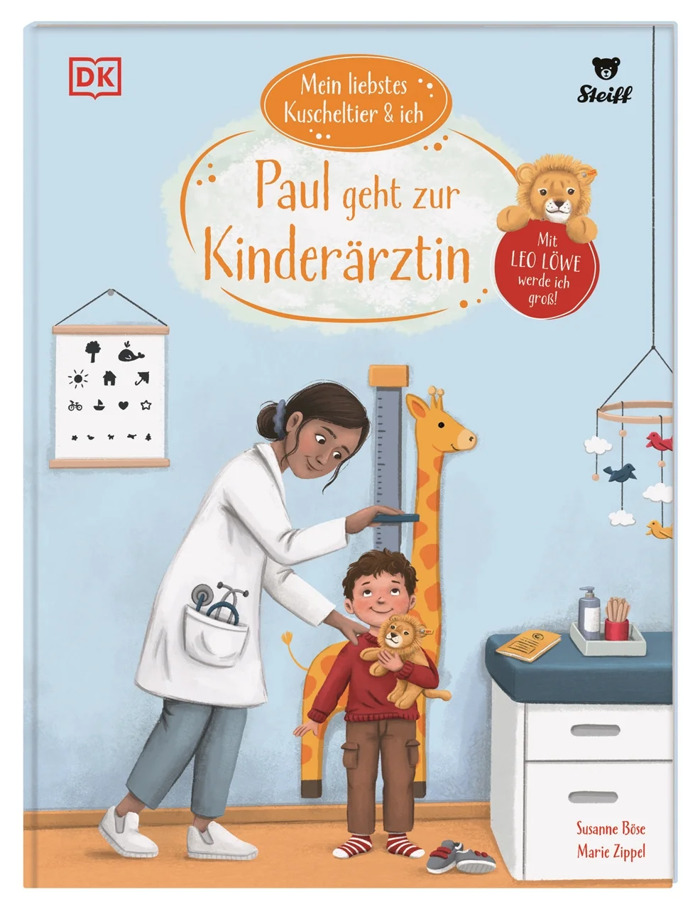 Mein Kuscheltier und ich: Zusammen schaffen wir das!Warum will Mama mit Paul unbedingt zur Kinderärztin gehen? Er ist doch gar nicht krank. Und eine Spritze soll er auch bekommen! Paul wird ganz mulmig zumute und er weiß sofort: Leo Löwe muss mit, denn zusammen mit seinem liebsten Kuscheltier wird’s bestimmt nicht so schlimm. Die liebevoll erzählten Vorlesegeschichten mit den Steiff Plüschtieren zeigen Kindern ab 3 Jahren, wie man knifflige Situationen meistert, und ermuntern sie, sich etwas zuzutrauen.Liebevoll erzählte Mutmach-Geschichten für Kindergartenkinder• Kinderbuchreihe in Zusammenarbeit mit Steiff: Leo Löwe, Affe Koko, Hase Bommel, Rocky Drache und die anderen süßen Steiff Tiere sind tolle Freunde, wenn’s mal schwierig wird• Entzückende Bilderbuch-Geschichten zum Vorlesen - wunderschön auch als optimistische und tröstliche Gute-Nacht-Geschichten• Das kann ich auch! Mit diesen Büchern können Kinder erleben, wie man mit Ängsten, neuen Situationen und negativen Gefühlen umgehen und daran wachsen kann• Kunterbunt und divers: Lebendige Illustrationen zeigen die Vielfalt der Welt, in der Kinder heute aufwachsenMit dem Kuscheltier durch dick und dünnOb es um die Angst vorm Kinderarzt geht oder die erste Übernachtung ohne die Eltern geht, um das Widerstreben etwas zu teilen oder den ersten Tag im Kindergarten - die Kinderbuchreihe “Mein liebstes Kuscheltier & ich” greift Themen auf, mit denen sich jedes Kind identifizieren kann. Und die beliebten Steiff Plüschtiere sind bei allen Geschichten dabei. Die Kinder erkennen, dass es gar nicht so schwierig ist, die kleinen Hürden in ihrem Alltag zu überwinden. Und wer das schafft, darf am Ende stolz sein und sich ein ganzes Stückchen größer fühlen.Das schaffst Du auch! Die liebevoll erzählten Mutmach-Geschichten mit den Steiff Kuscheltieren helfen Kindern ab 3 Jahren, die Herausforderungen ihres Alltags zu meistern.