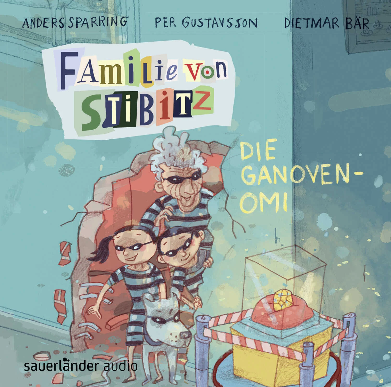 Die liebenswerteste Außenseiter-Familie seit Die UnglaublichenDie von Stibitz lieben es, Sachen zu stibitzen. Es ist beinahe so, als könnten sie gar nicht anders. Zumindest Mama Fia, Papa Ede, Oma Klaudia und die kleine Ella. Aber sie sind etwas besorgt wegen Ture, Ellas großem Bruder. Ture ist nämlich das weiße Schaf der Familie, stibitzt höchst ungern und macht nur, was erlaubt ist. Und dass er nicht lügen kann, wird zum großen Problem, als seine Eltern die große Diamanten-Ausstellung besuchen, um dort etwas mitgehenzulassen. Da Oma zurzeit im Kittchen sitzt, übernimmt das Vorlesen der Gutenachtgeschichte an diesem Abend nämlich der Nachbar, der Polizist Paul Eisig. Und als Polizist Eisig wissen möchte, wo Mama und Papa sind, bringt das Ture in ziemliche Schwierigkeiten.Dietmar Bär ist seit vielen Jahren im Kölner Tatort auf Verbrecherjagd. Mit diebischer Freude wechselt er mit Familie von Stibitz die Seite und brilliert mit gnadenloser Komik.